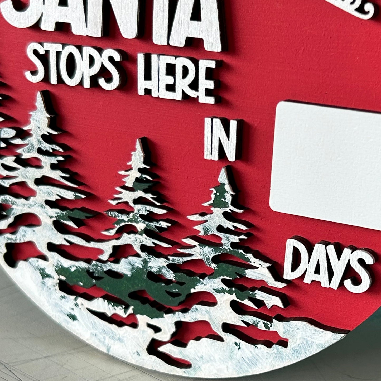 Santa stops here dry erase countdown calendar sign by Novotny Designs