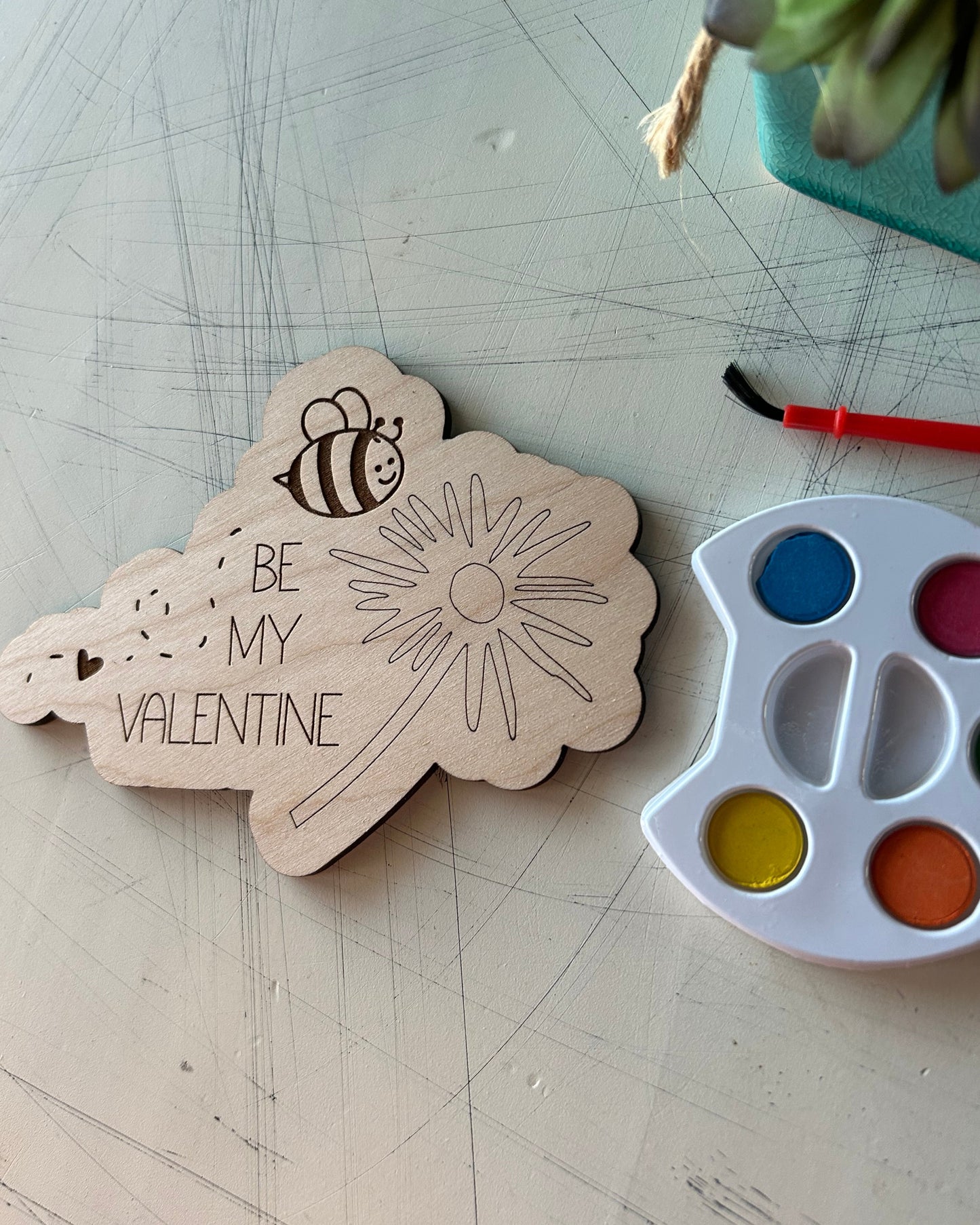 Be My Valentine Watercolor Craft Kit - Novotny Designs