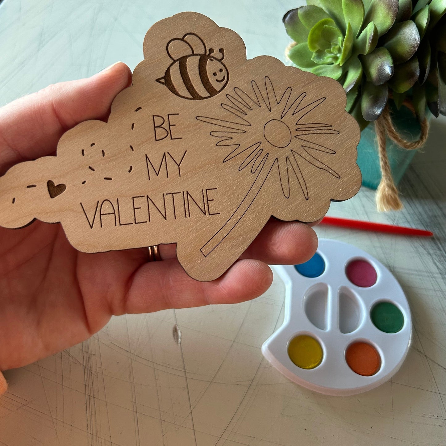 Be My Valentine Watercolor Craft Kit - Novotny Designs