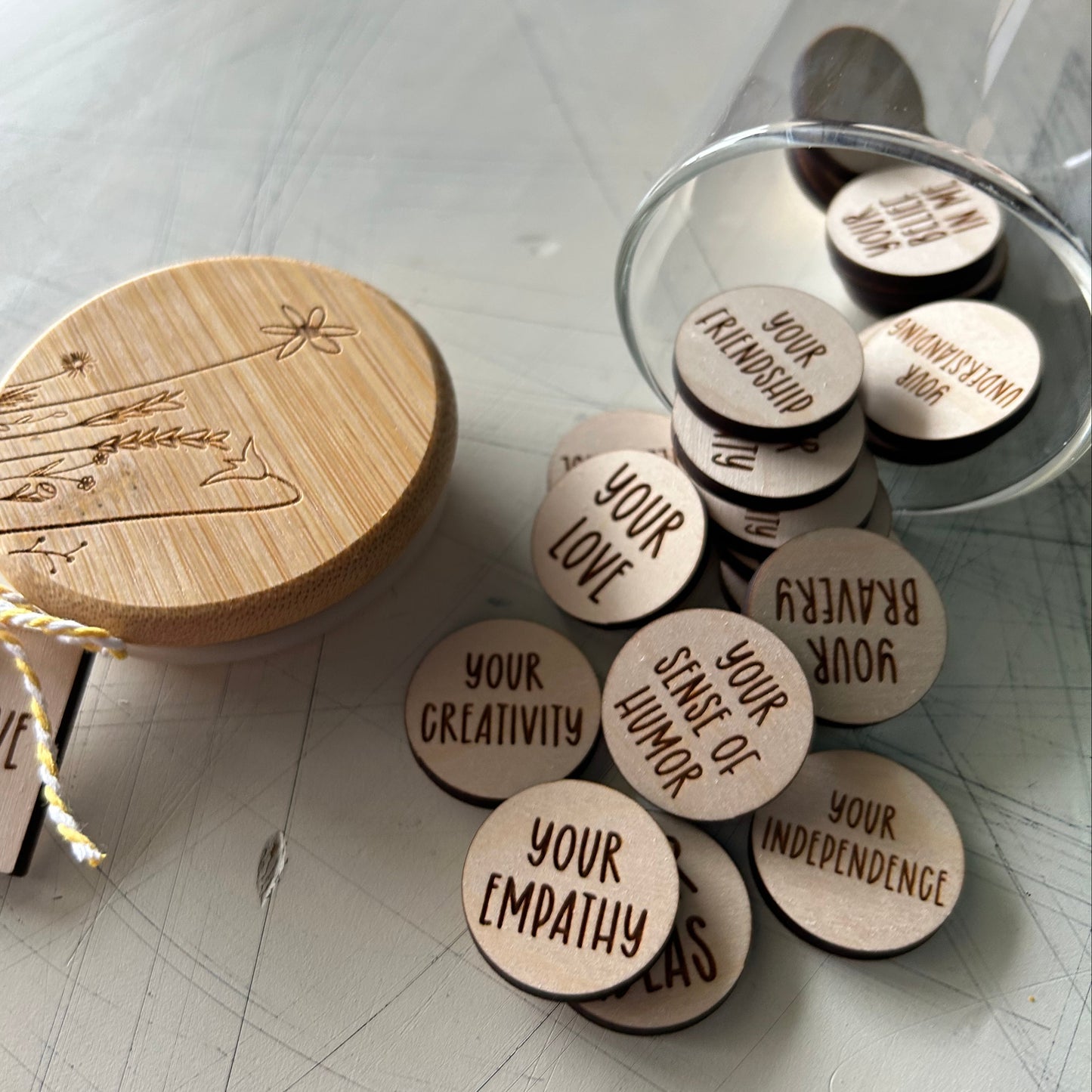 What I Love About You token jar by Novotny Designs
