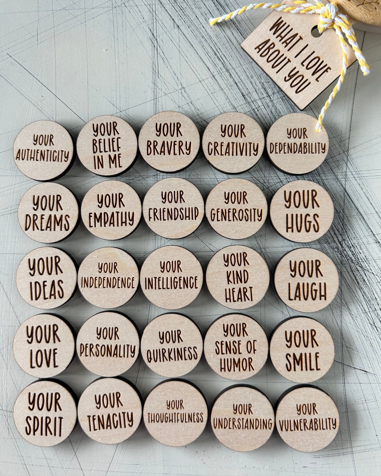 What I Love About You token jar by Novotny Designs
