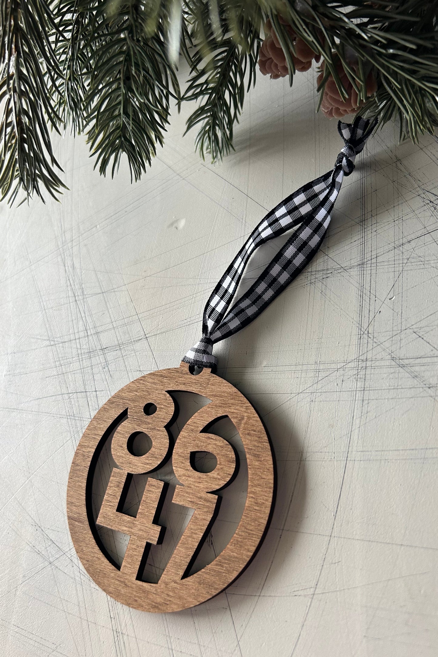 8647 Wood Ornament by Novotny Designs