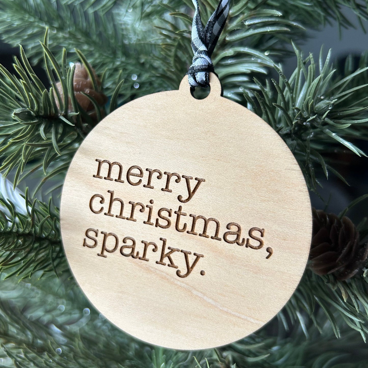 Merry Christmas, Sparky - 3 inch ornament by Novotny Designs