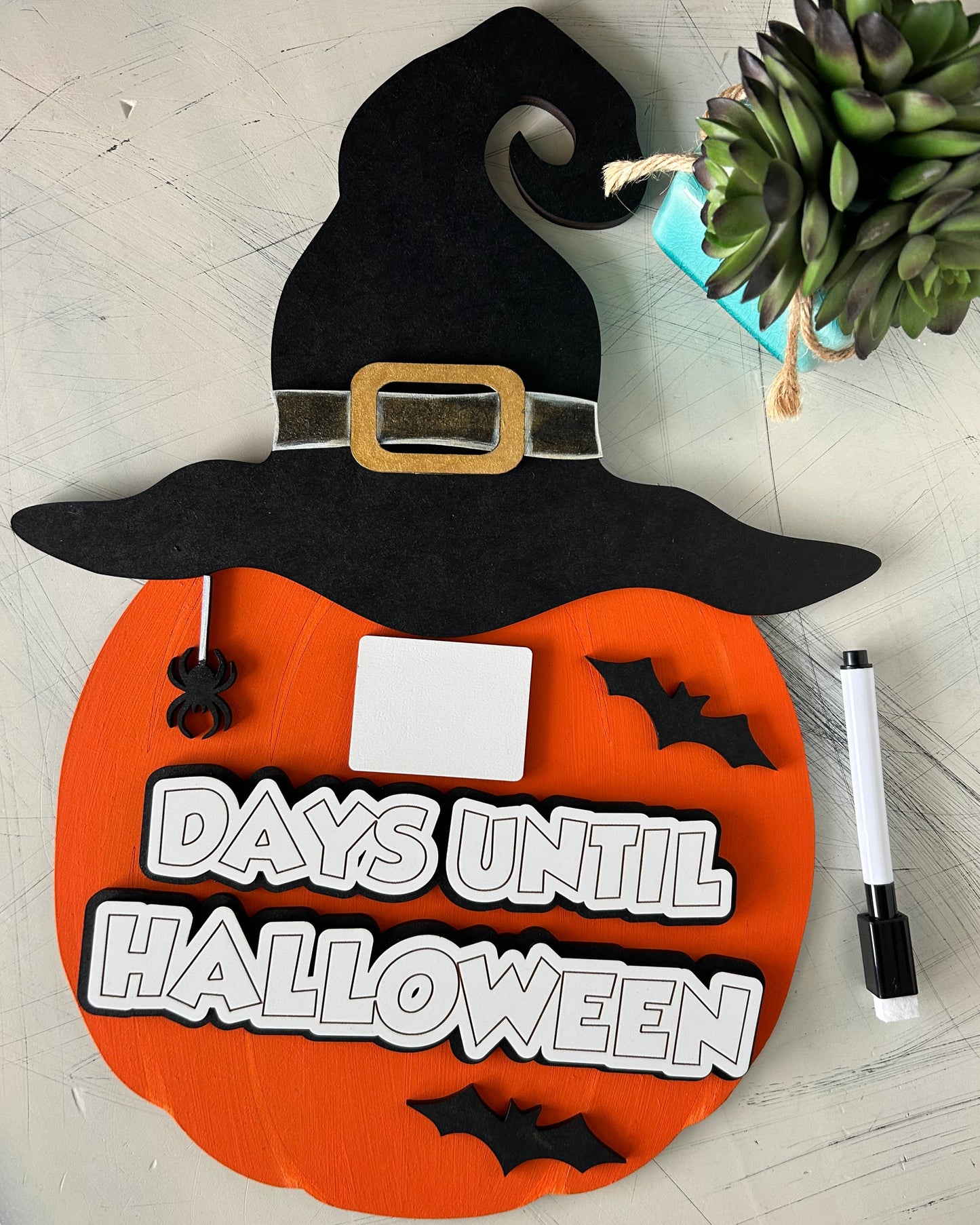 Days Until Halloween Dry Erase Countdown Calendar by Novotny Designs