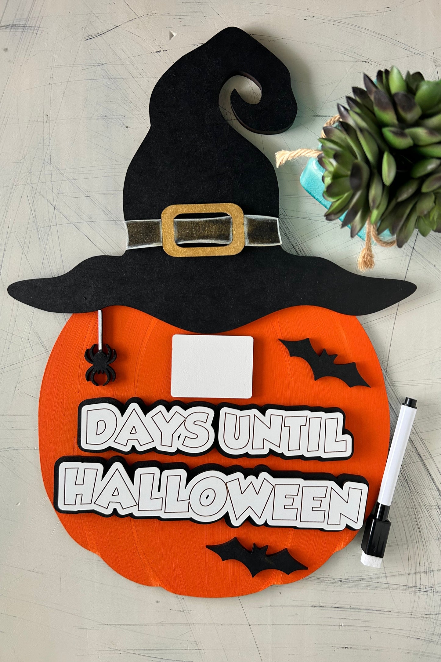 Days Until Halloween Dry Erase Countdown Calendar by Novotny Designs