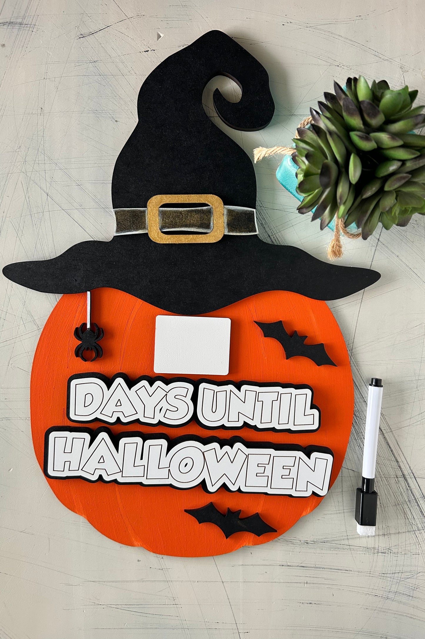Days Until Halloween Dry Erase Countdown Calendar by Novotny Designs