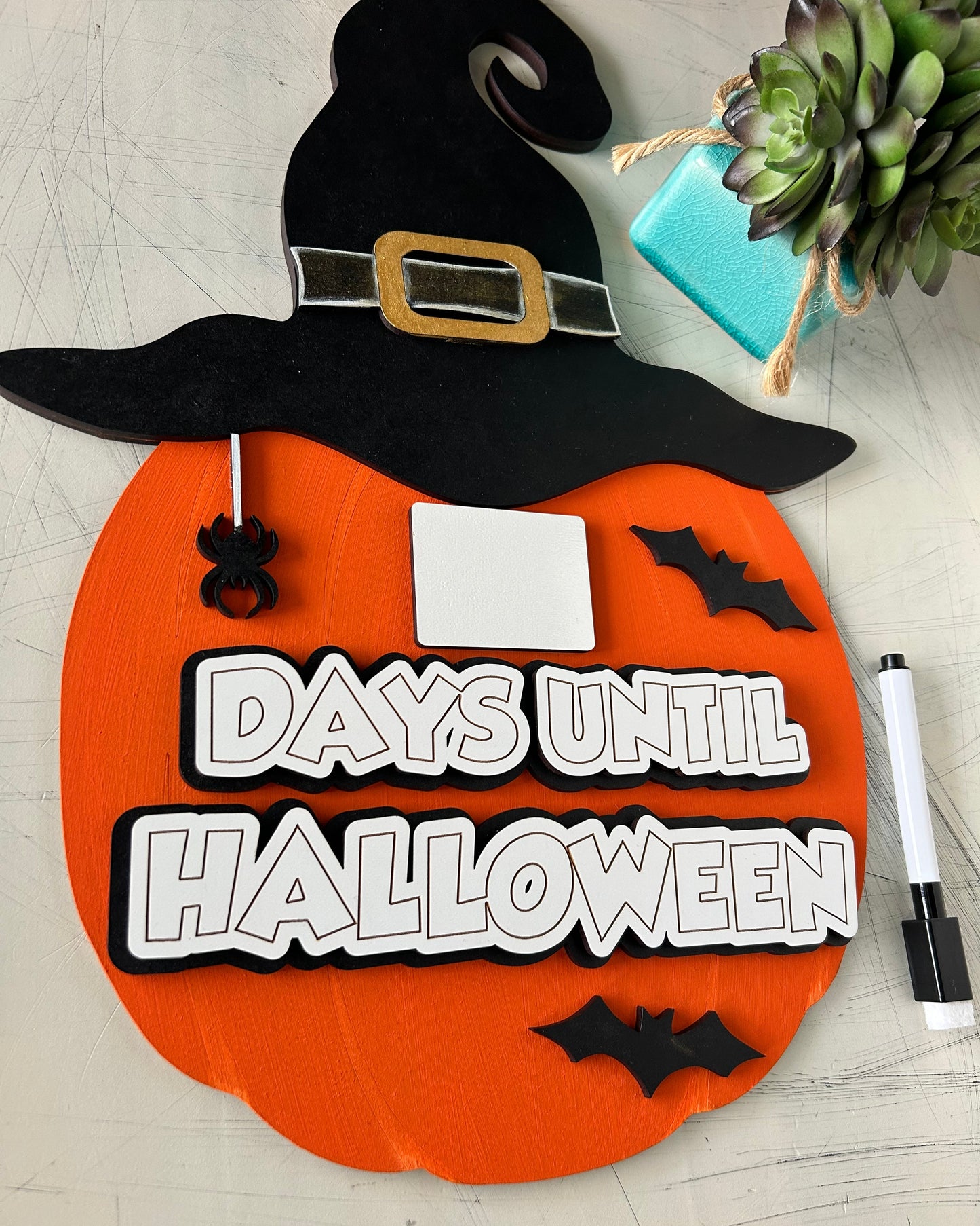 Days Until Halloween Dry Erase Countdown Calendar by Novotny Designs