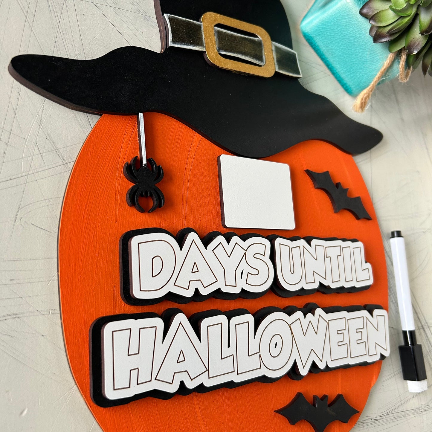 Days Until Halloween Dry Erase Countdown Calendar by Novotny Designs