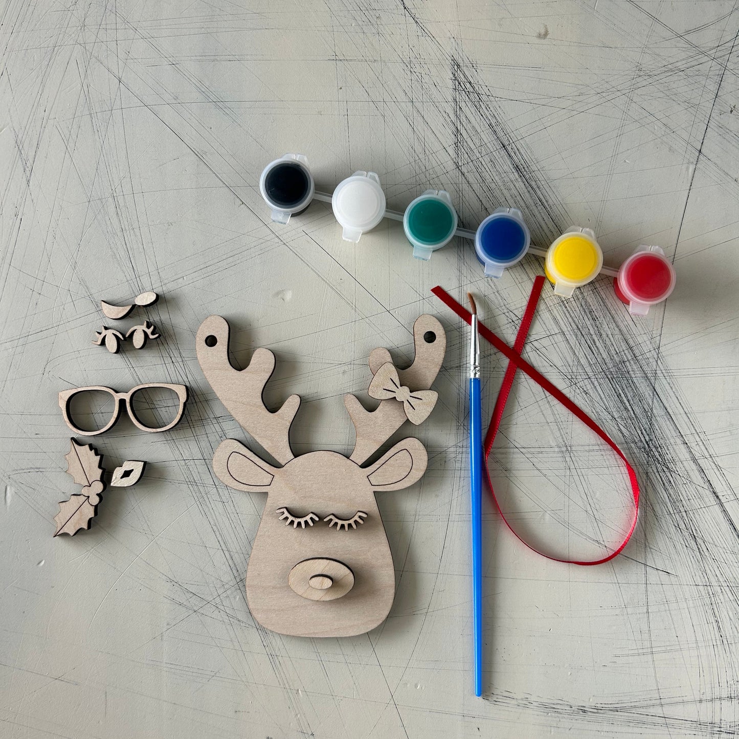 Build your own reindeer ornament paint kit by Novotny Designs