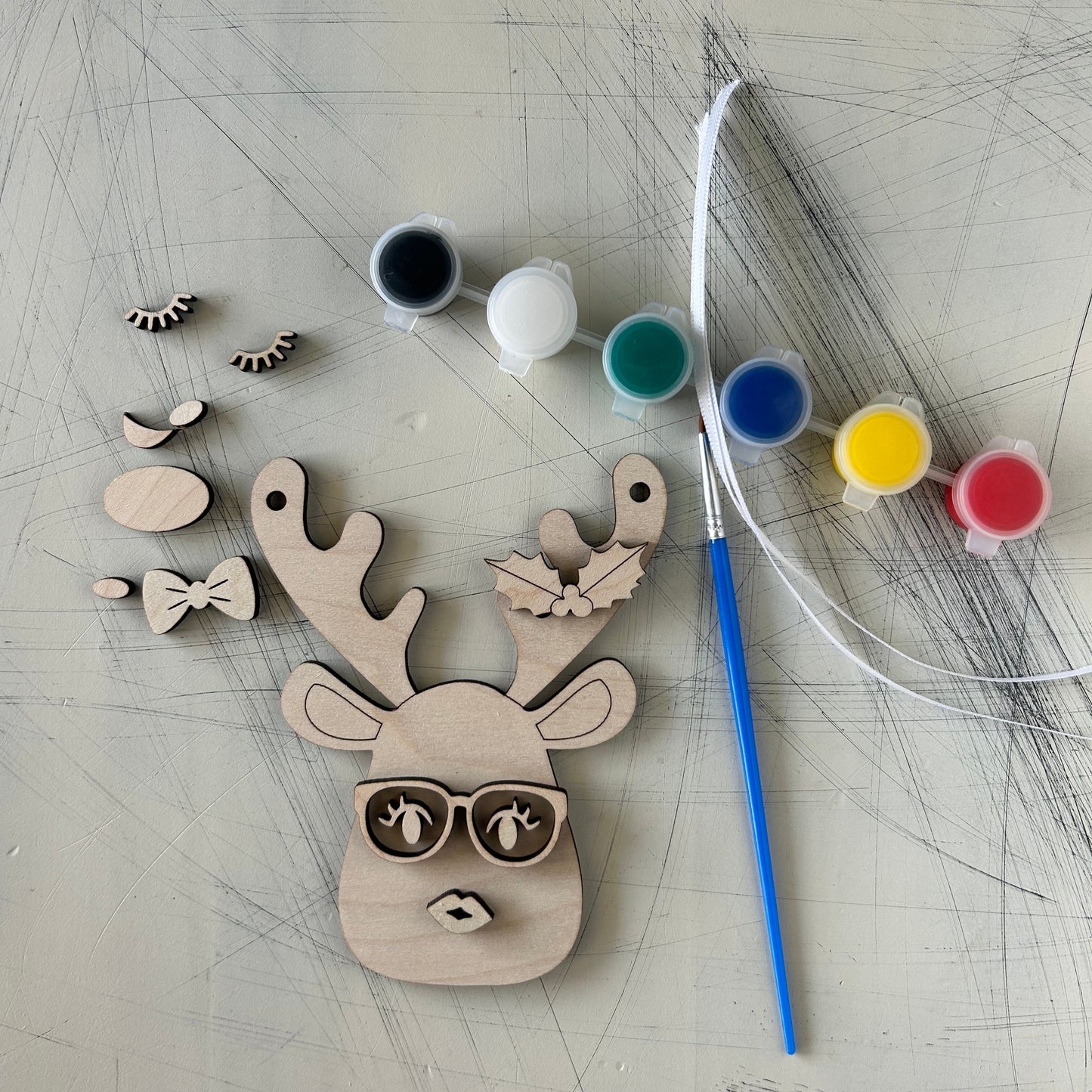 Build your own reindeer ornament paint kit by Novotny Designs
