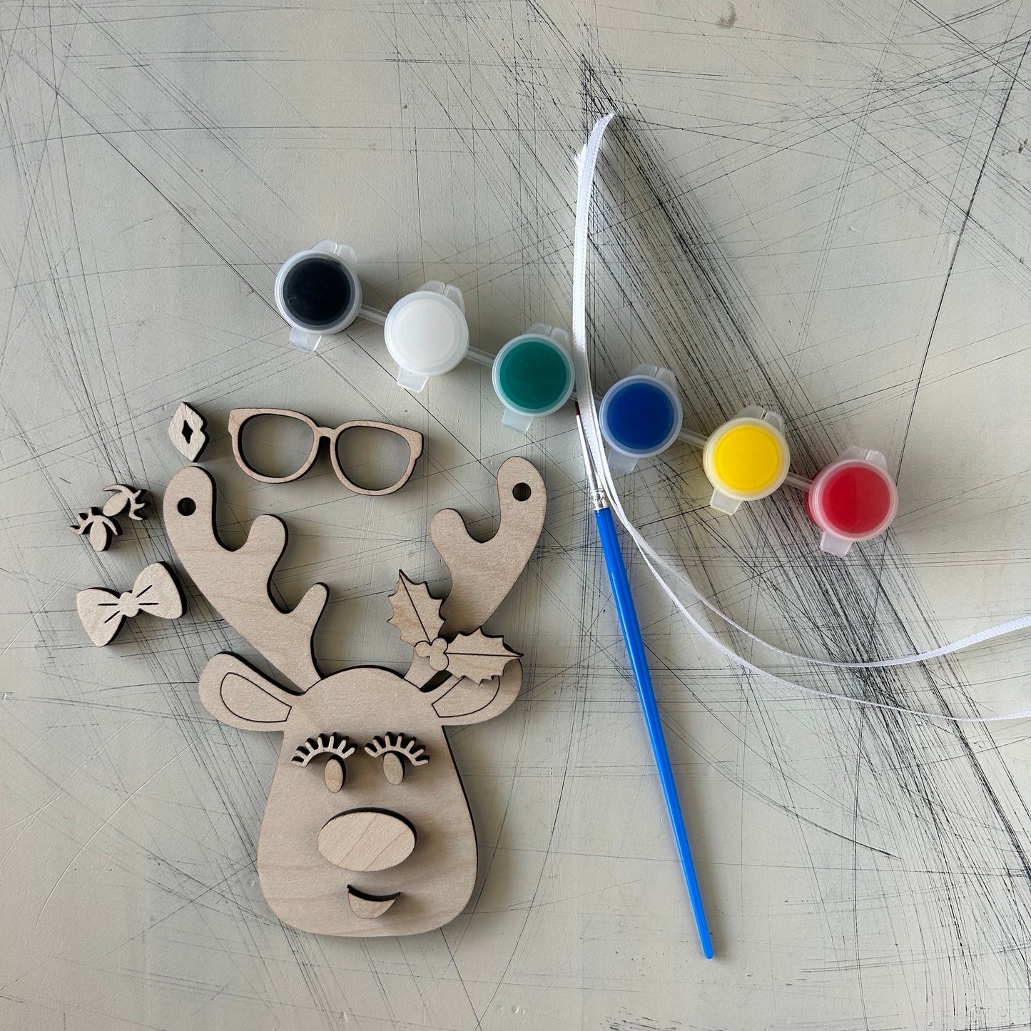 Build your own reindeer ornament paint kit by Novotny Designs