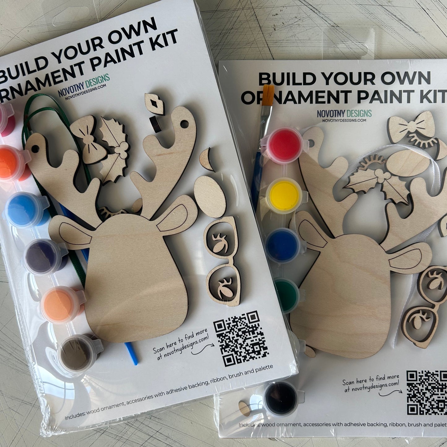 Build your own reindeer ornament paint kit by Novotny Designs