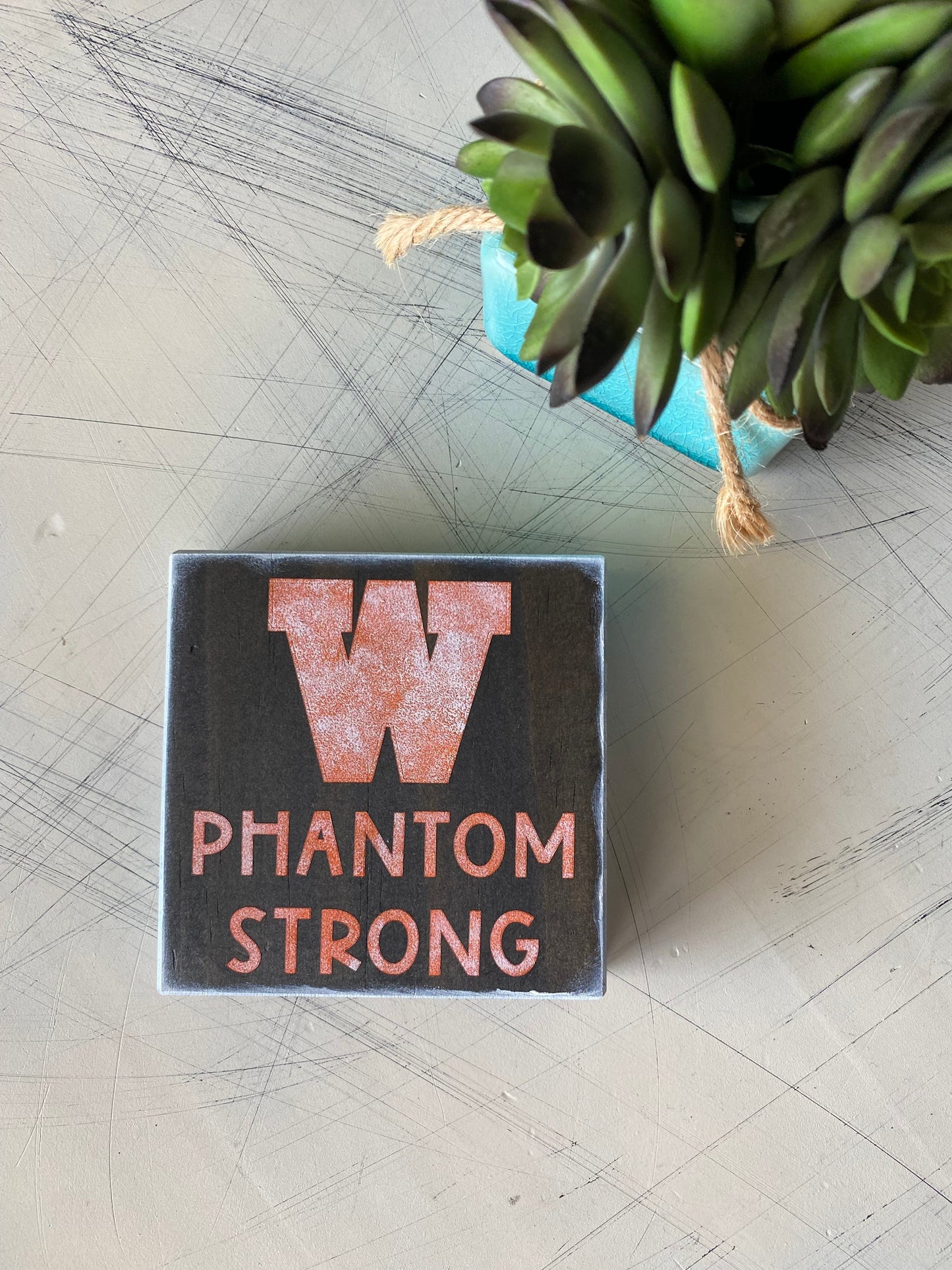 West De Pere logo mini sign - Phantom Strong - Novotny Designs