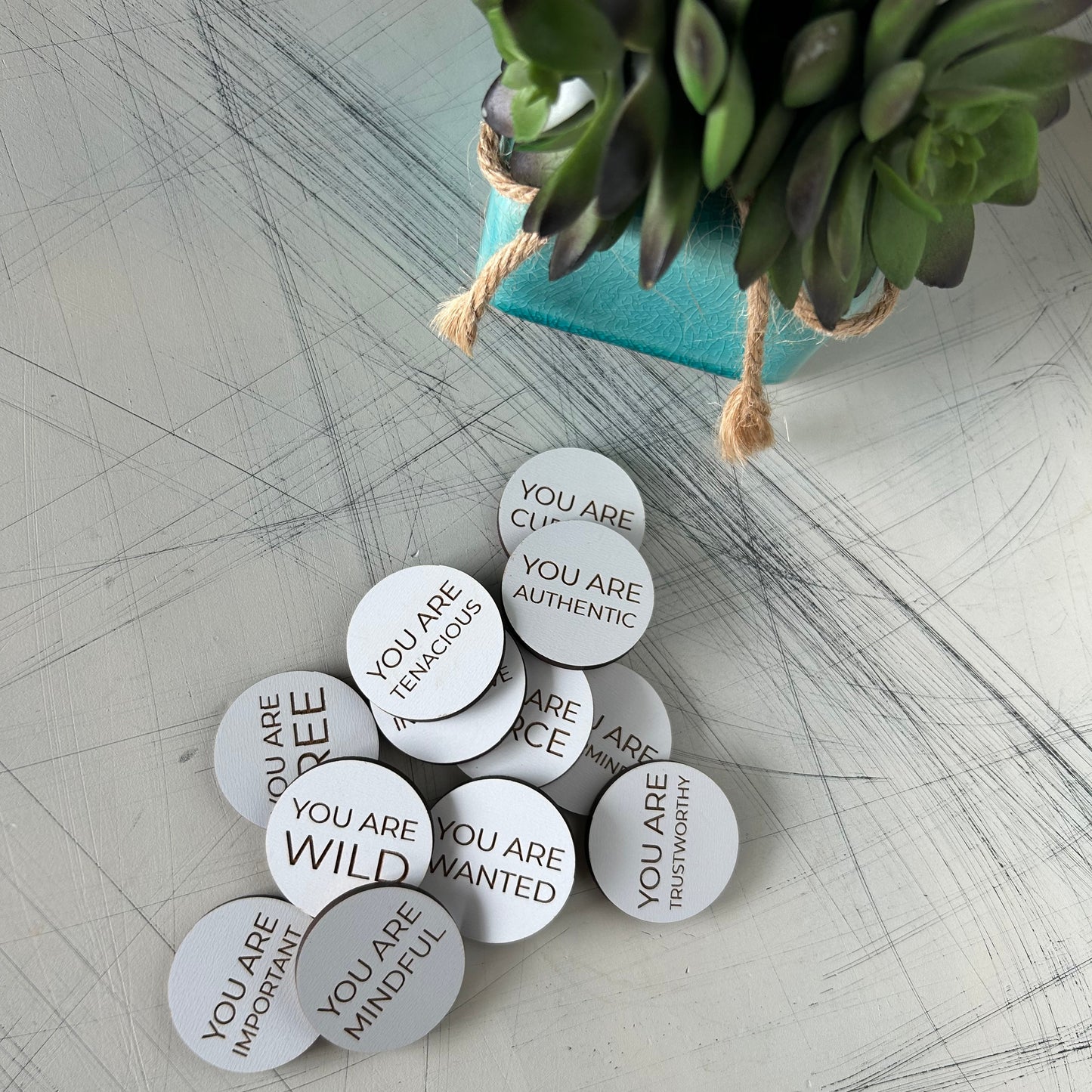 Truths about you affirmation tokens - 12 add on tokens - by Novotny Designs
