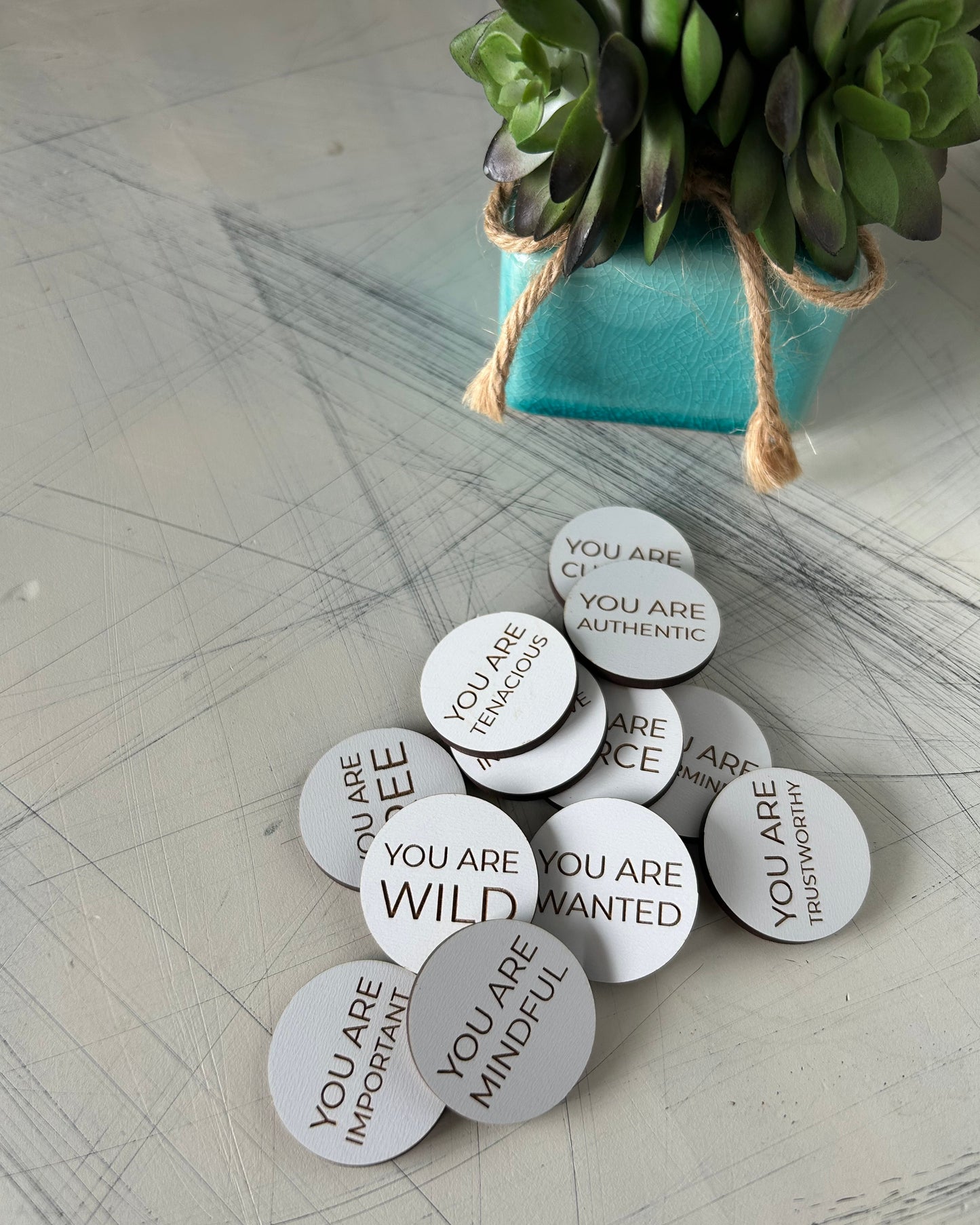 Truths about you affirmation tokens - 12 add on tokens - by Novotny Designs