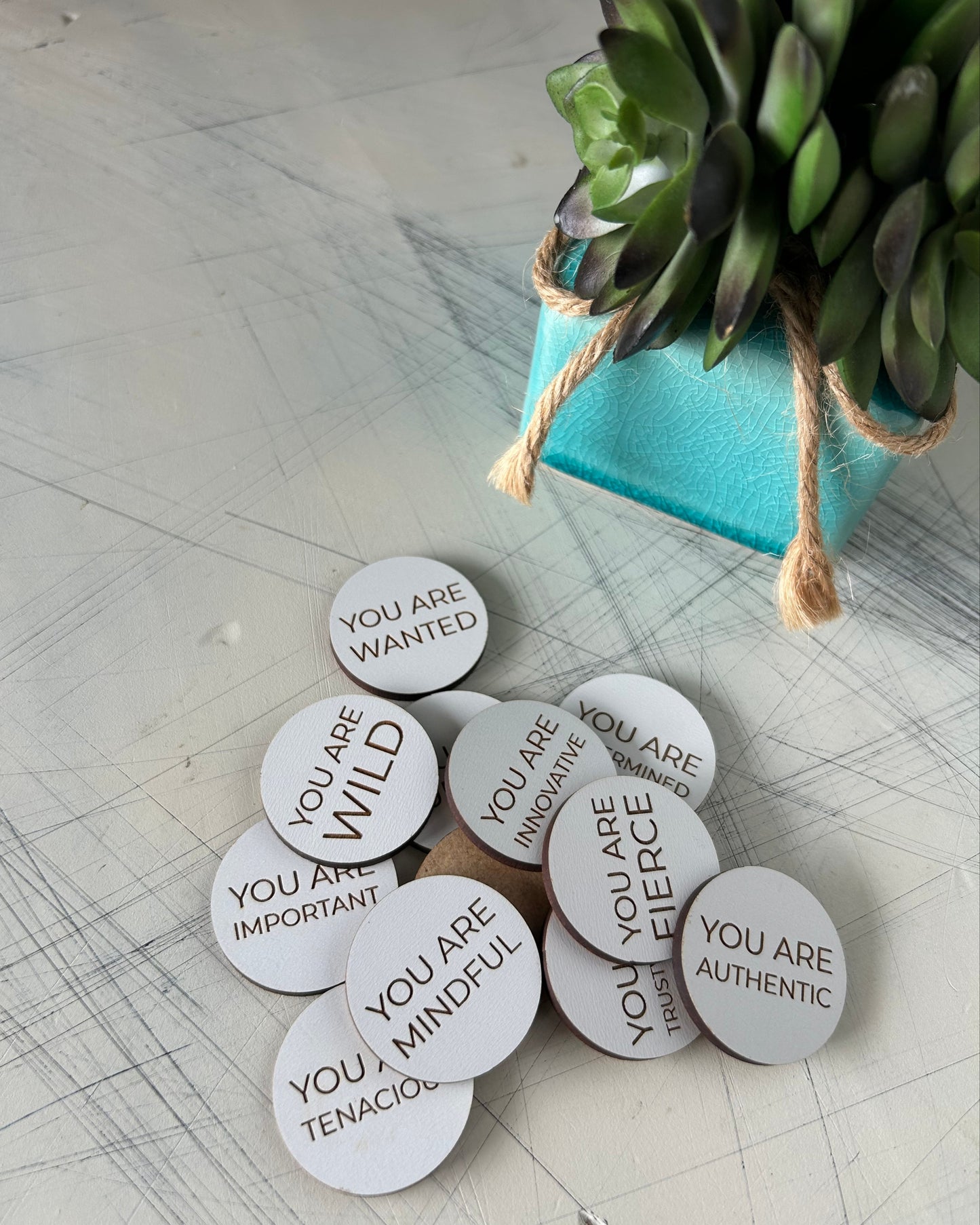 Truths about you affirmation tokens - 12 add on tokens - by Novotny Designs