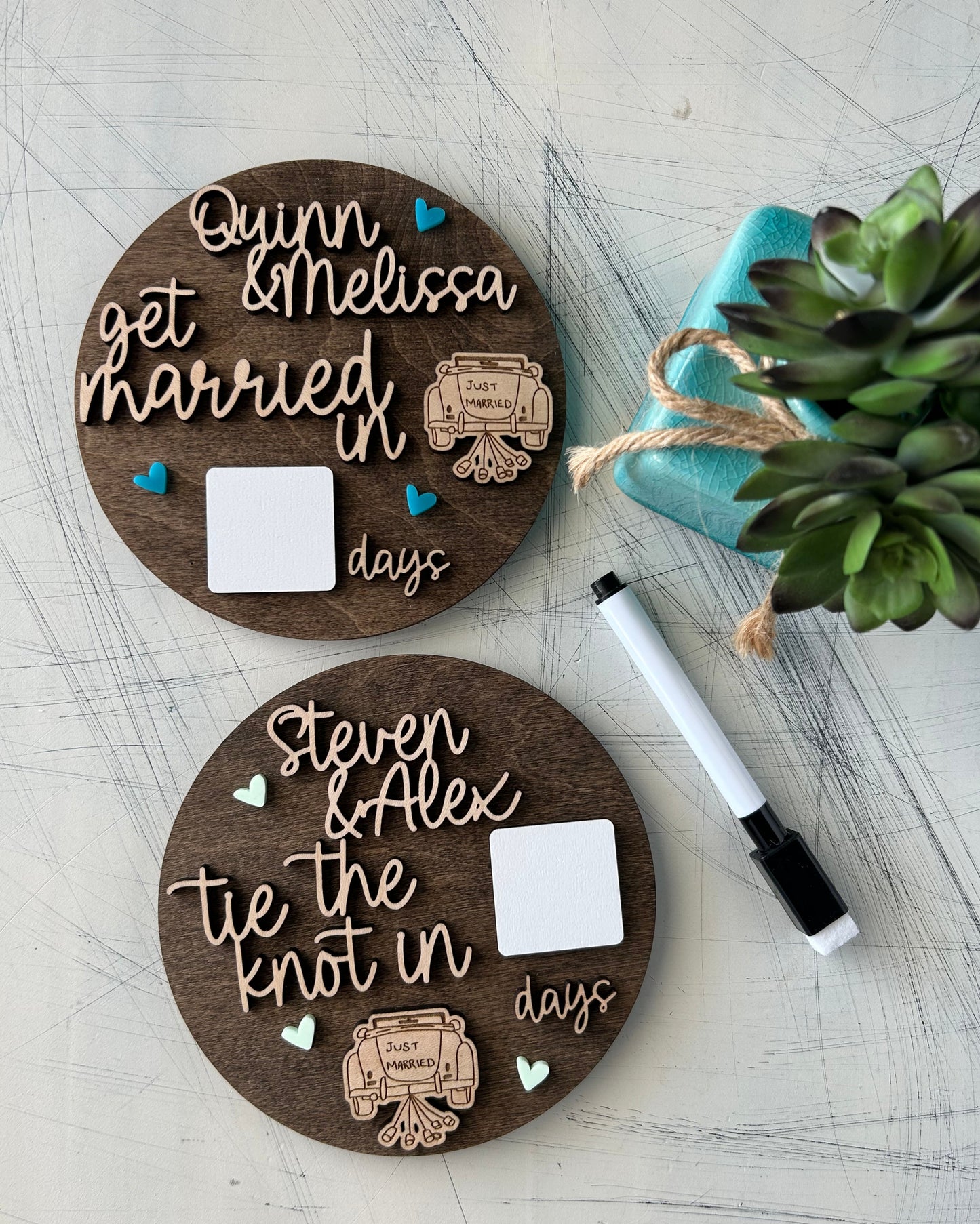 Customized Dry Erase Wedding Countdown Sign by Novotny Designs