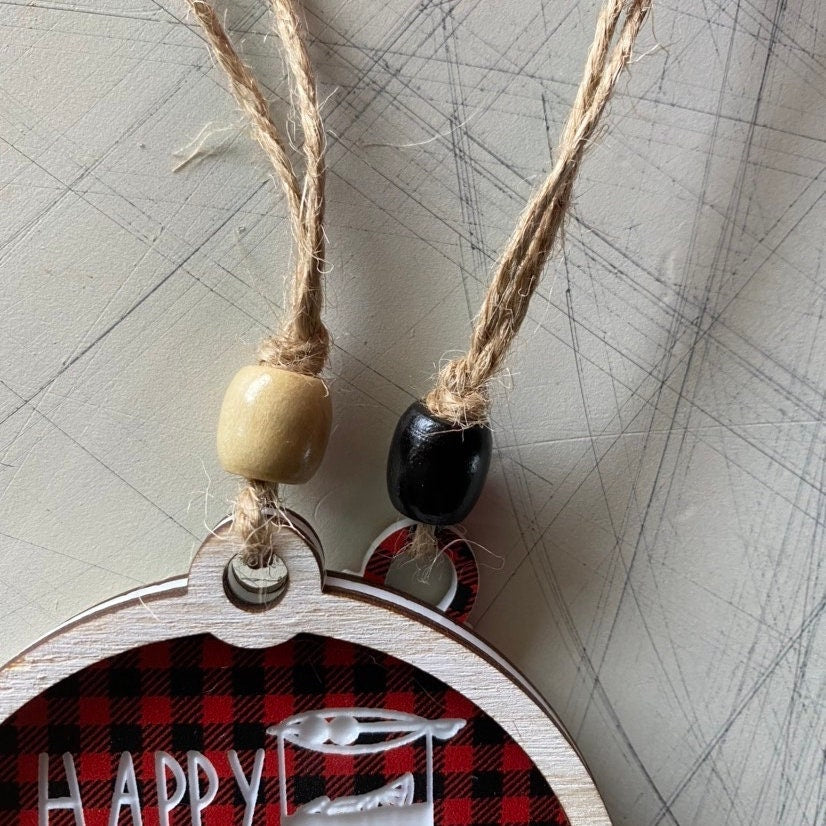 Happy Old-Fashioned Christmas - old fashioned doodle ornament