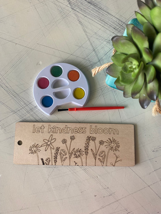 Let kindness bloom - bookmark craft kit - Novotny Designs