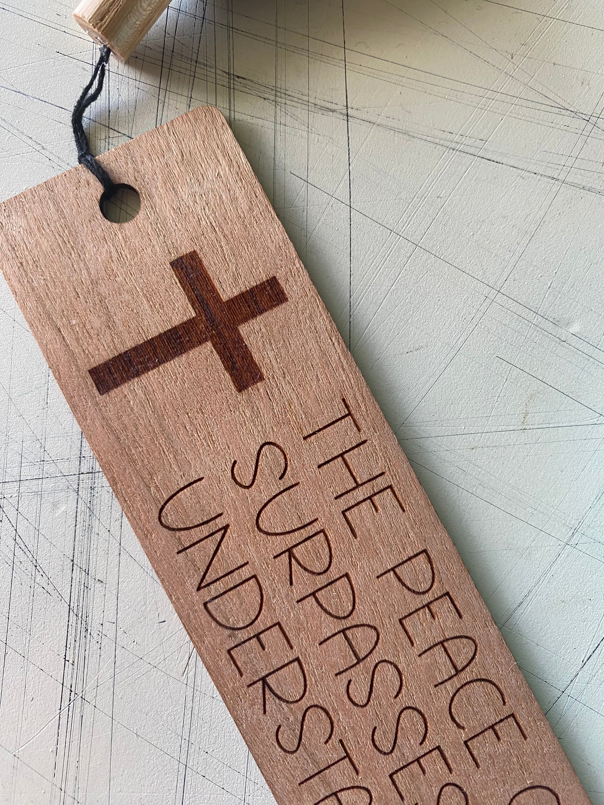 The peace of God surpasses all understanding - Novotny Designs - wood bookmark