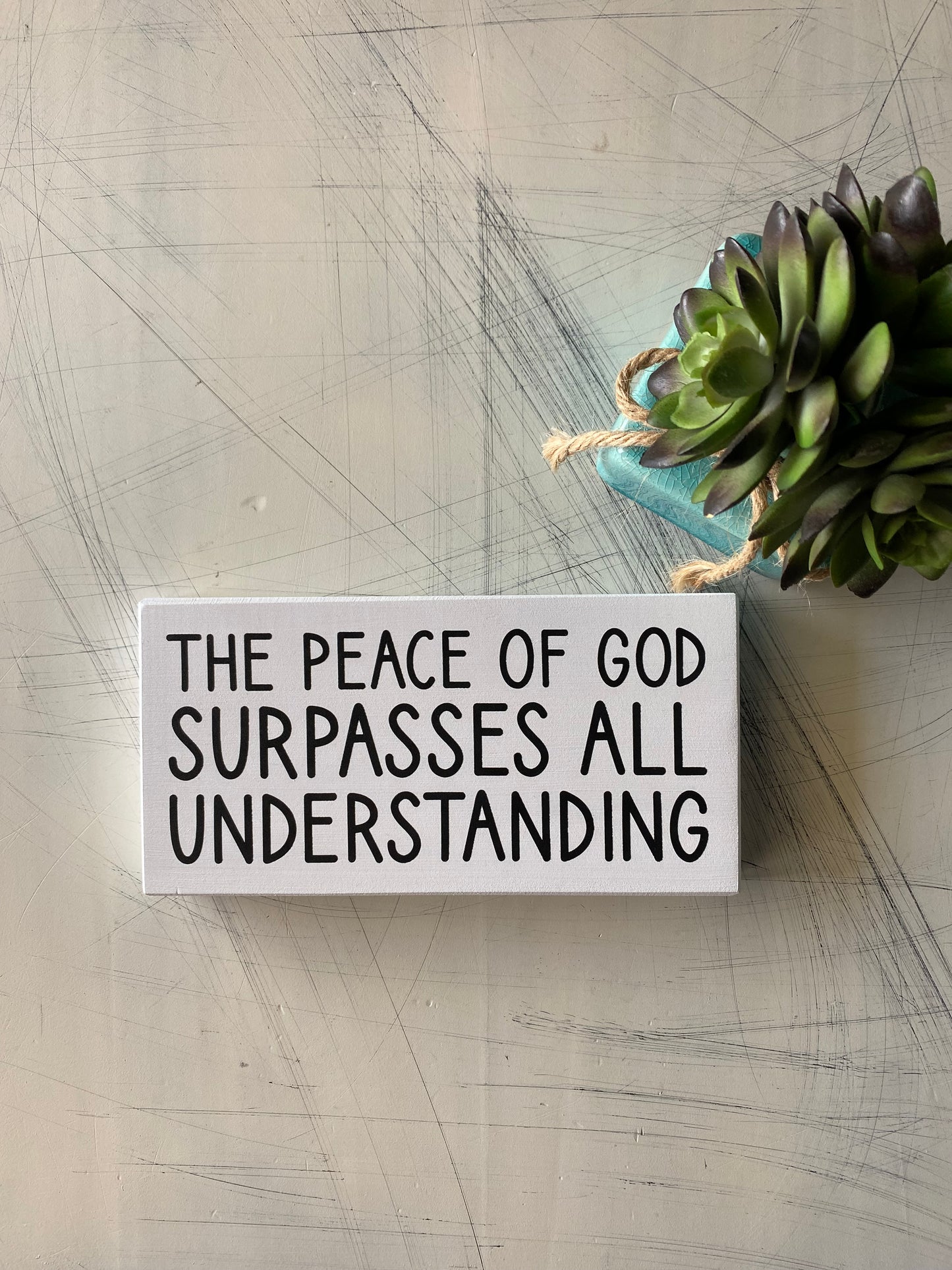 The peace of God surpasses all understanding