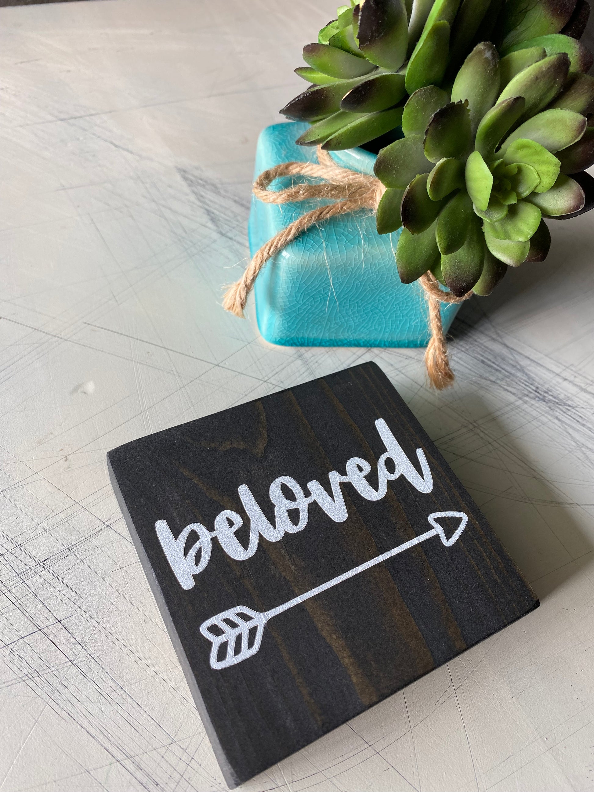 beloved - Novotny Designs handmade mini wood sign