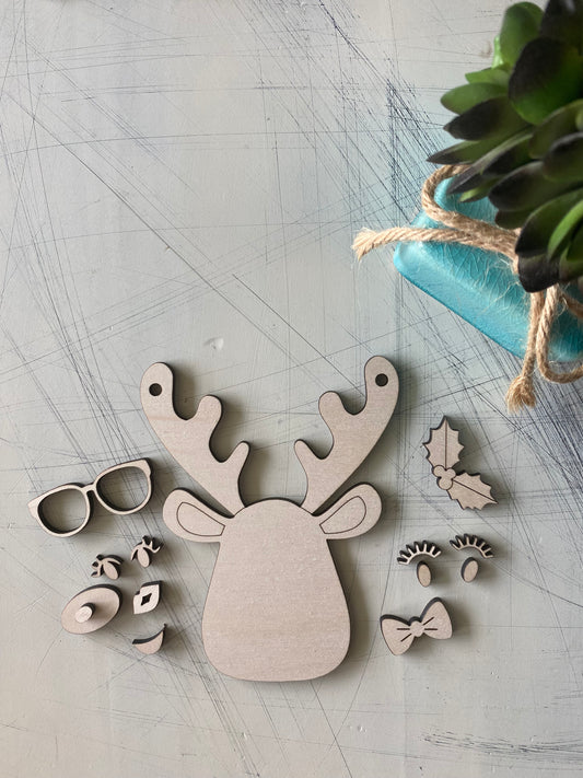 Build Your Own Reindeer Ornament Watercolor Paint Kit - Novotny Designs