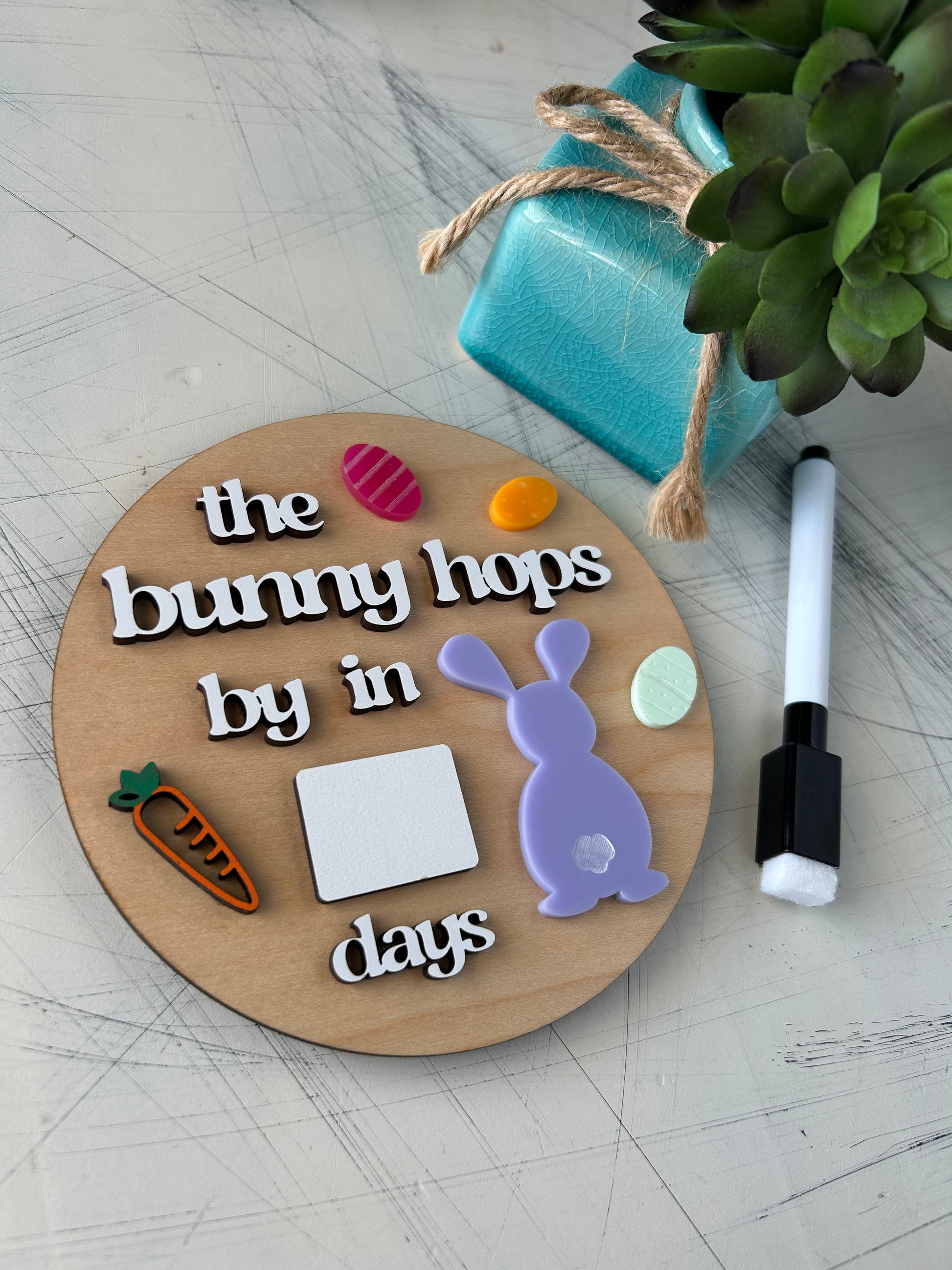 Dry Erase Easter Countdown Sign by Novotny Designs