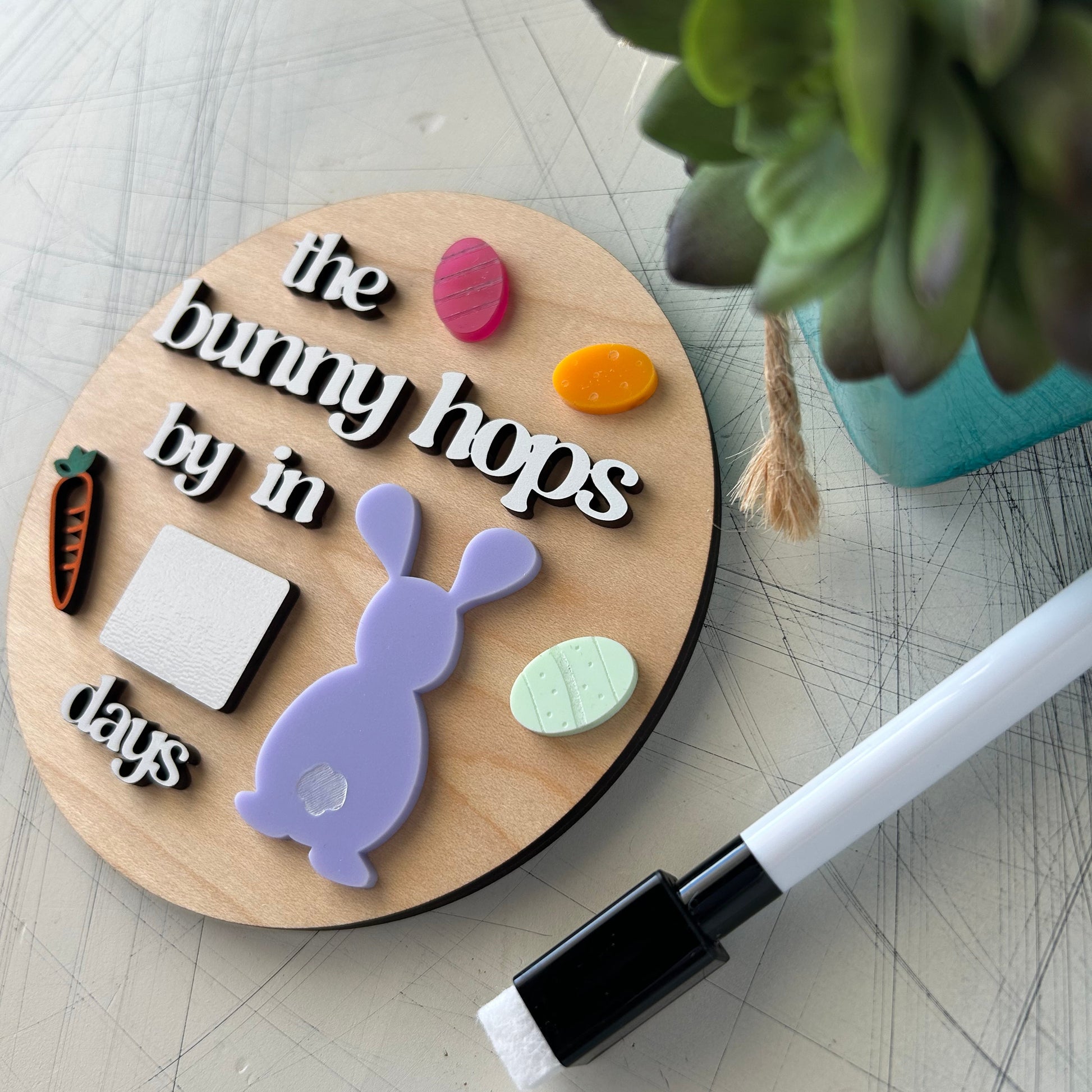 Dry Erase Easter Countdown Sign by Novotny Designs