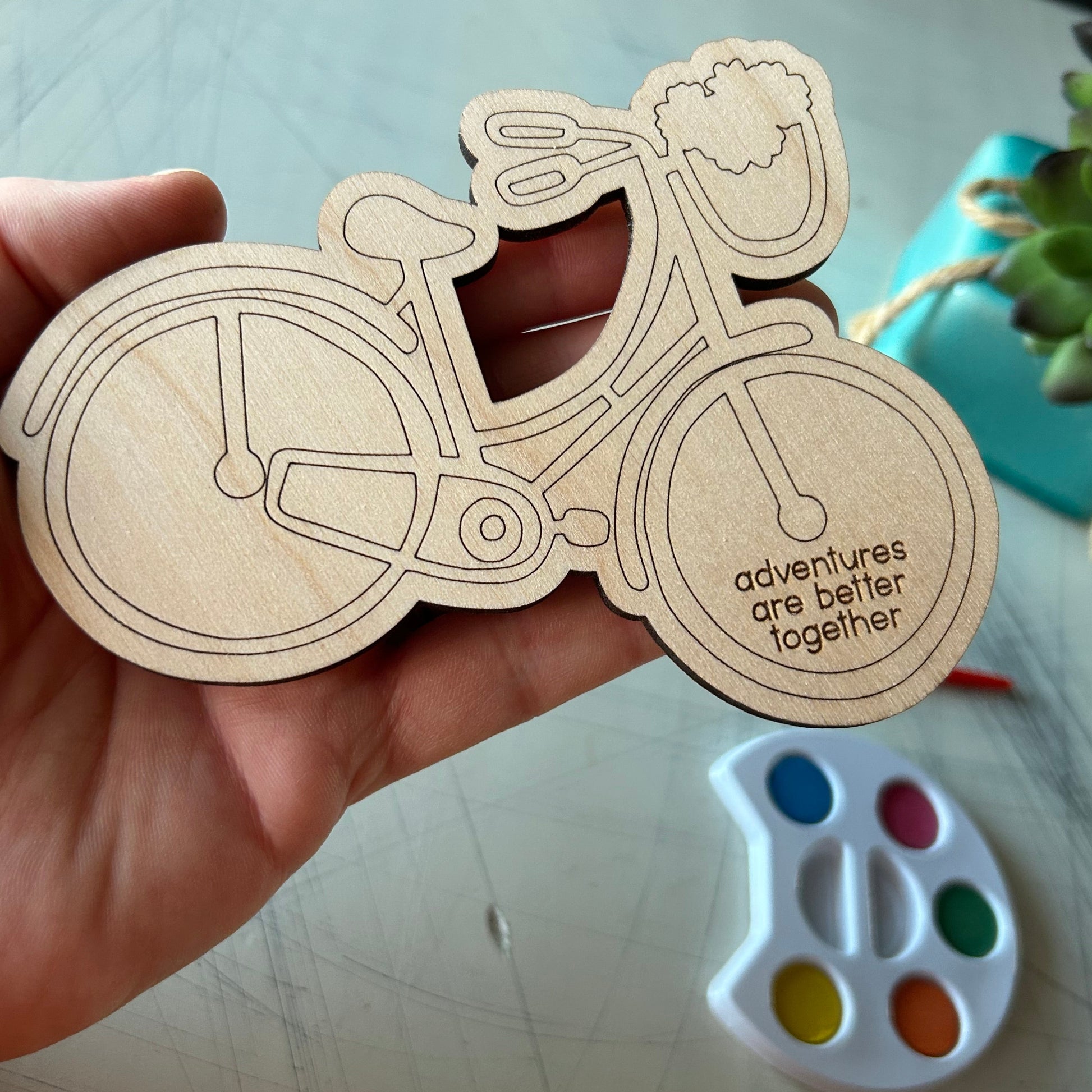 Bicycle Watercolor Craft Kit - Adventures are better together - Novotny Designs