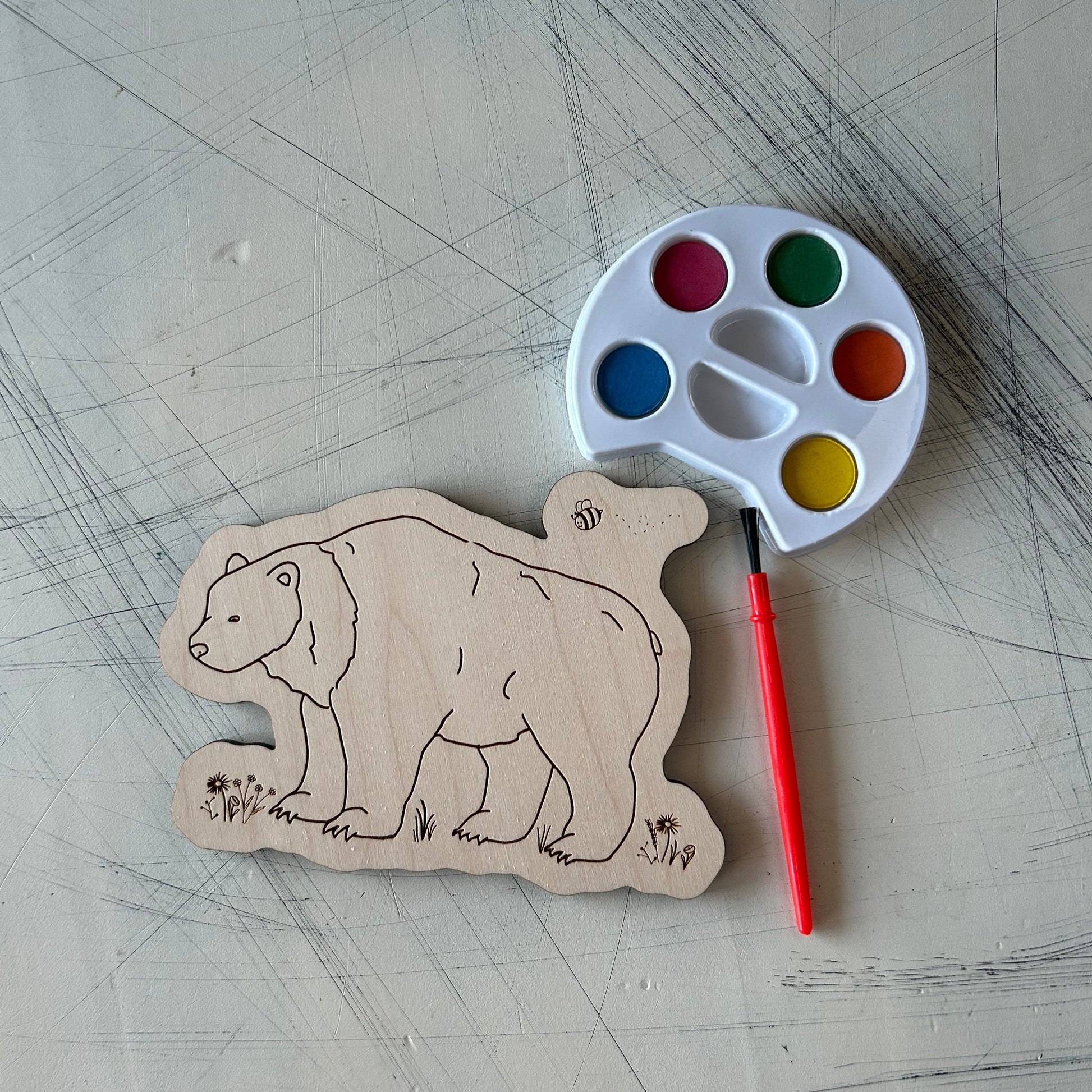 Bear Watercolor Craft Kit by Novotny Designs