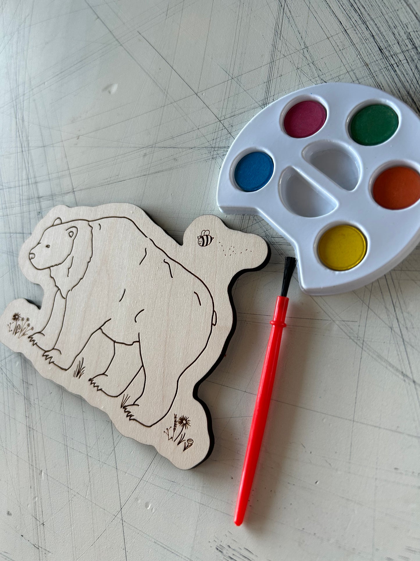 Bear Watercolor Craft Kit by Novotny Designs