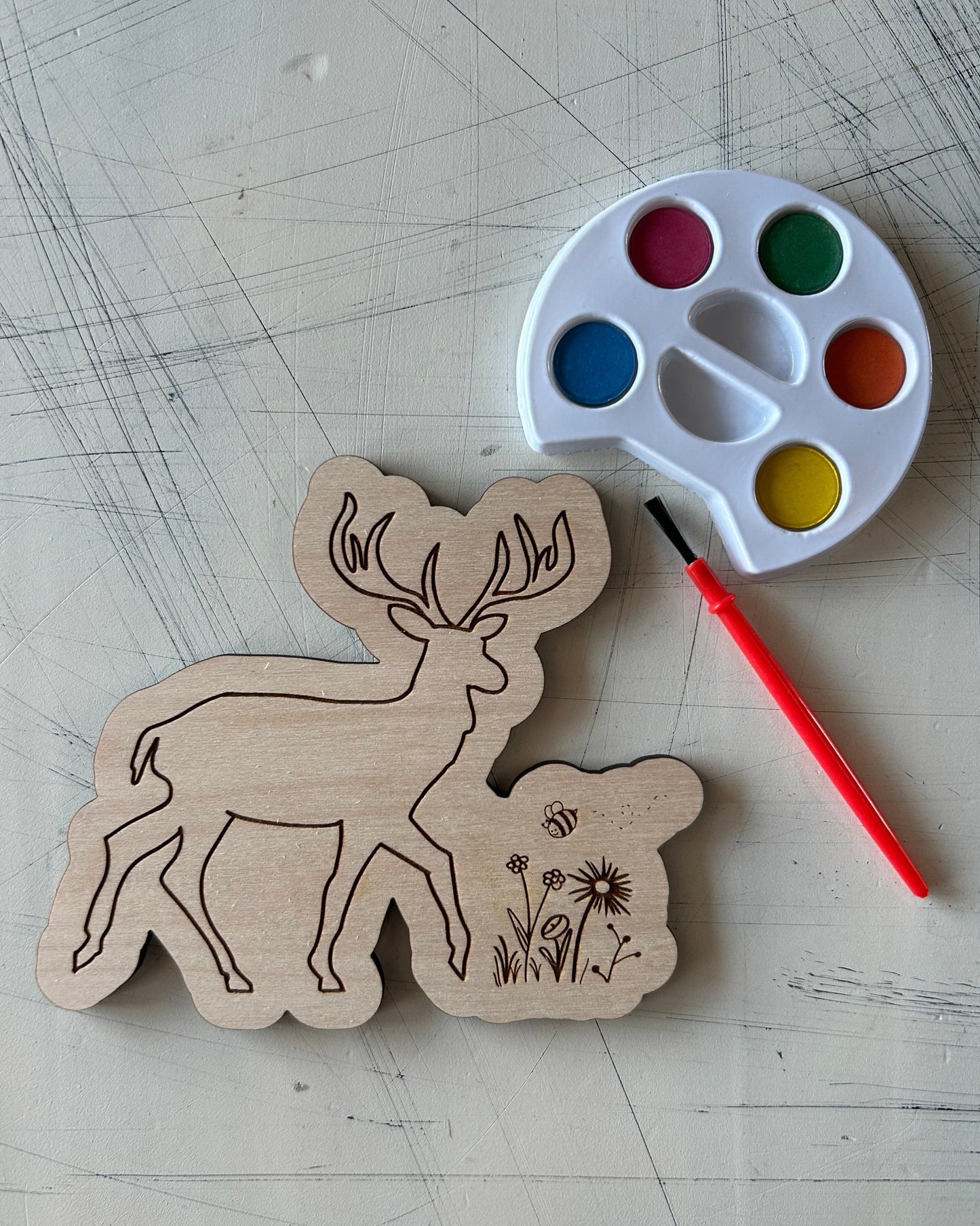 Deer Watercolor Craft Kit by Novotny Designs