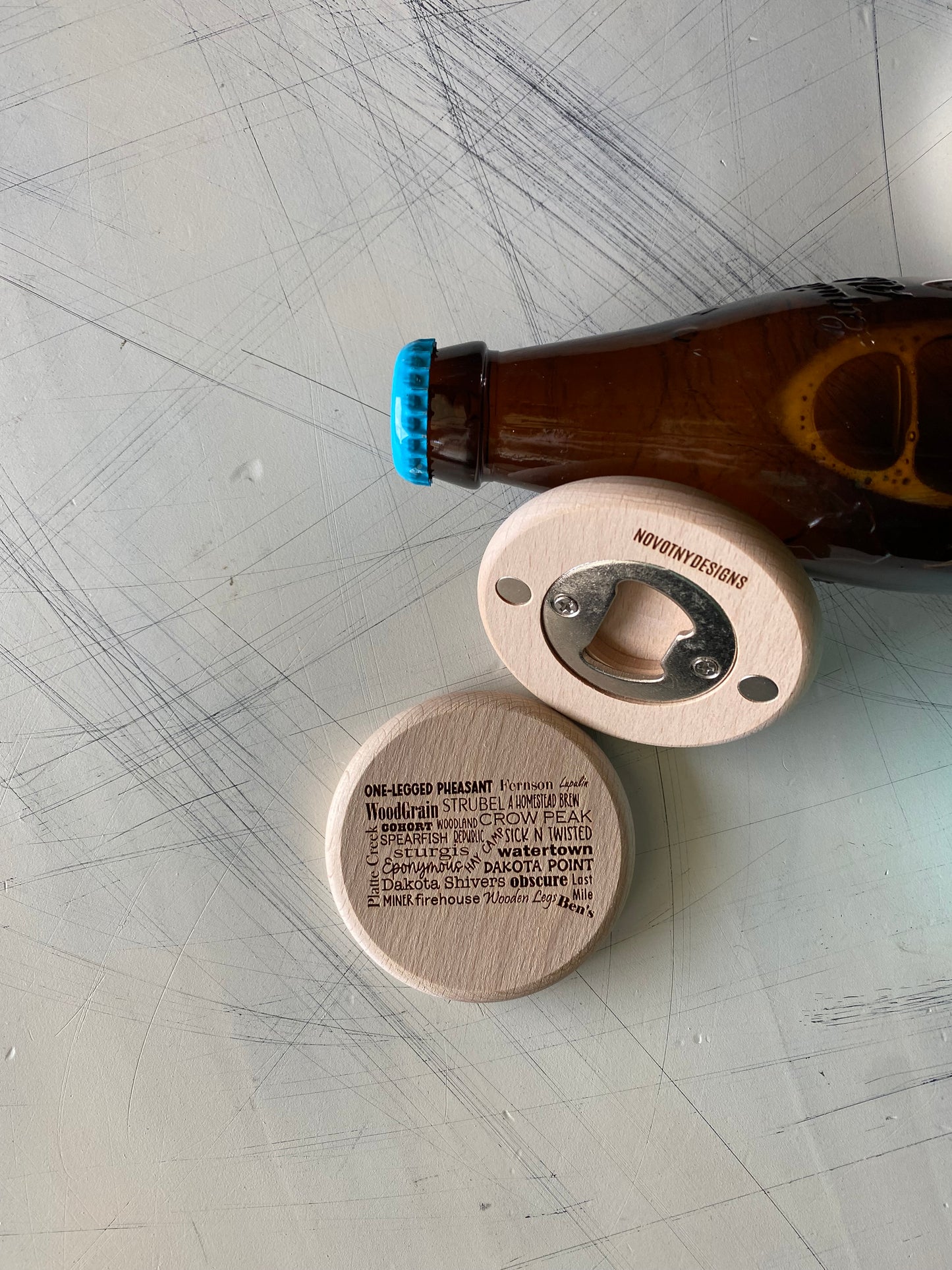 South Dakota Breweries - engraved magnetic bottle opener