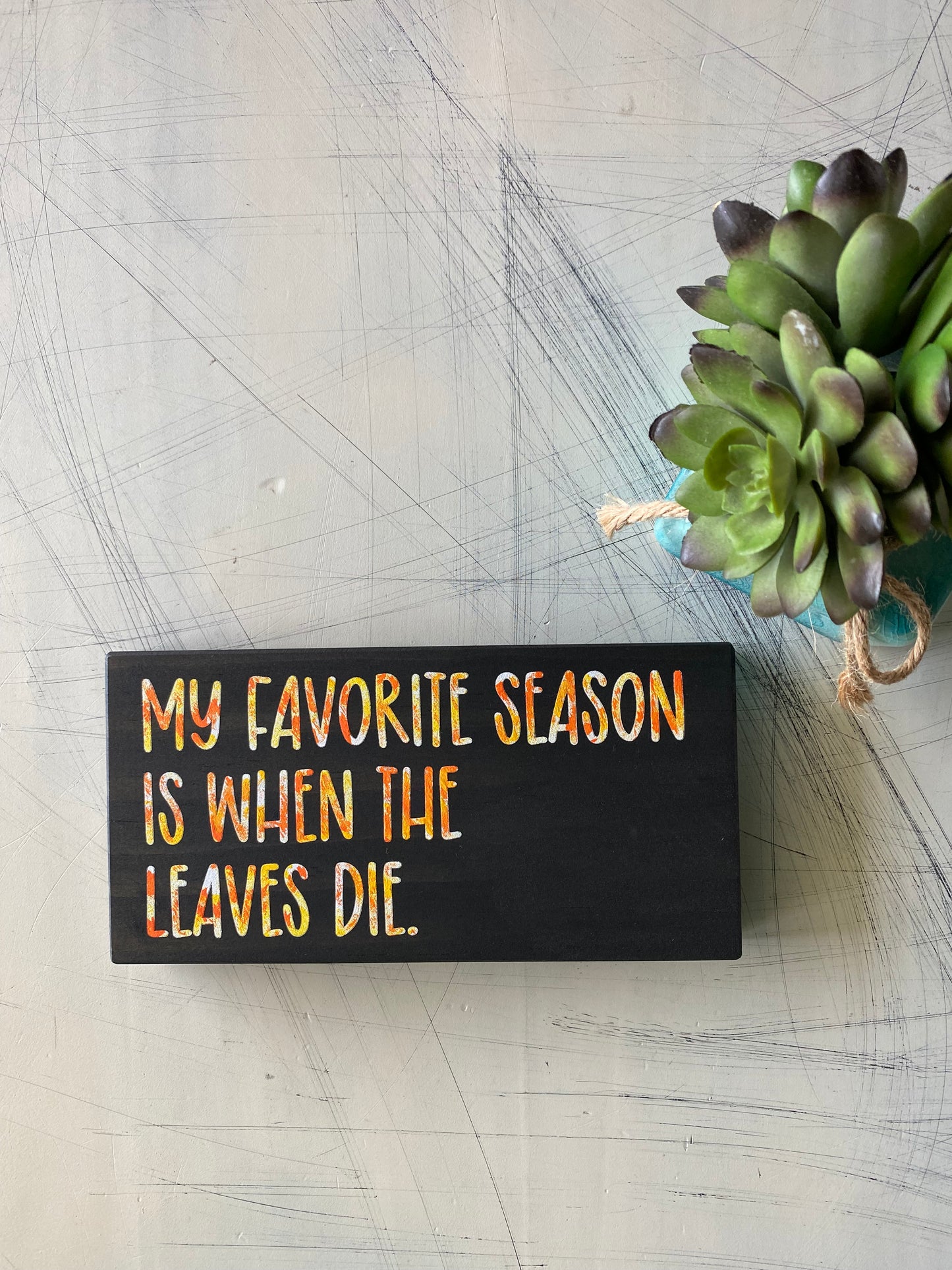 My favorite season is when the leaves die