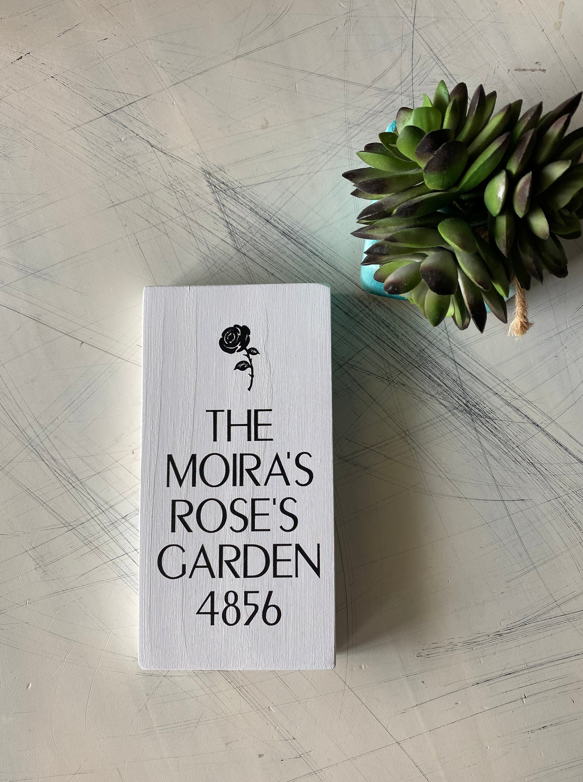 The Moira's Rose's Garden 4856 - Novotny Designs handmade mini wood sign