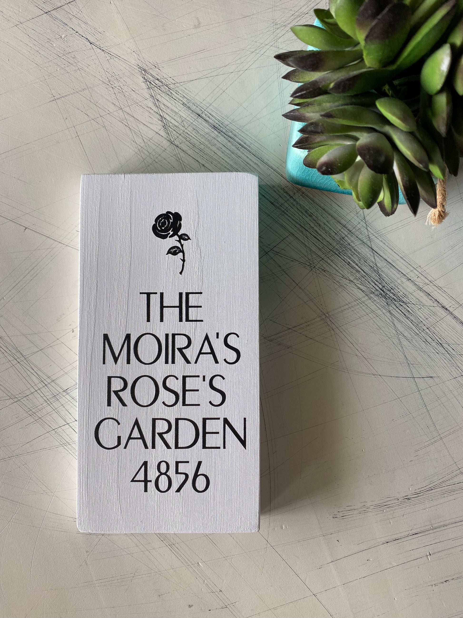 The Moira's Rose's Garden 4856 - Novotny Designs handmade mini wood sign