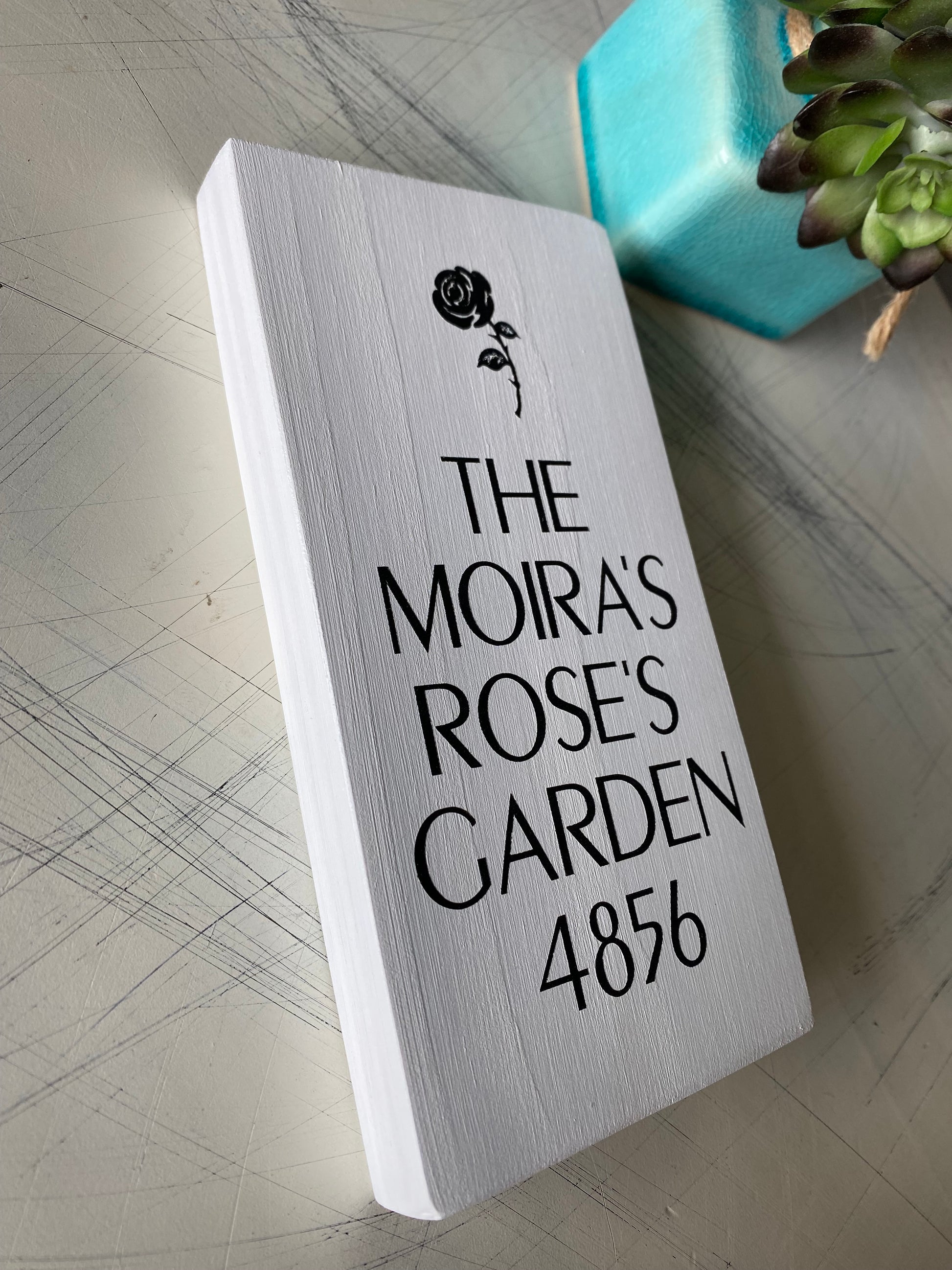 The Moira's Rose's Garden 4856 - Novotny Designs handmade mini wood sign