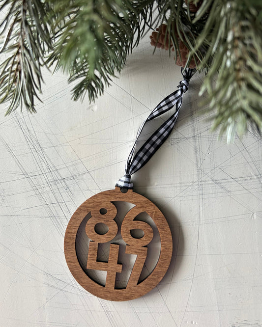 8647 Wood Ornament by Novotny Designs