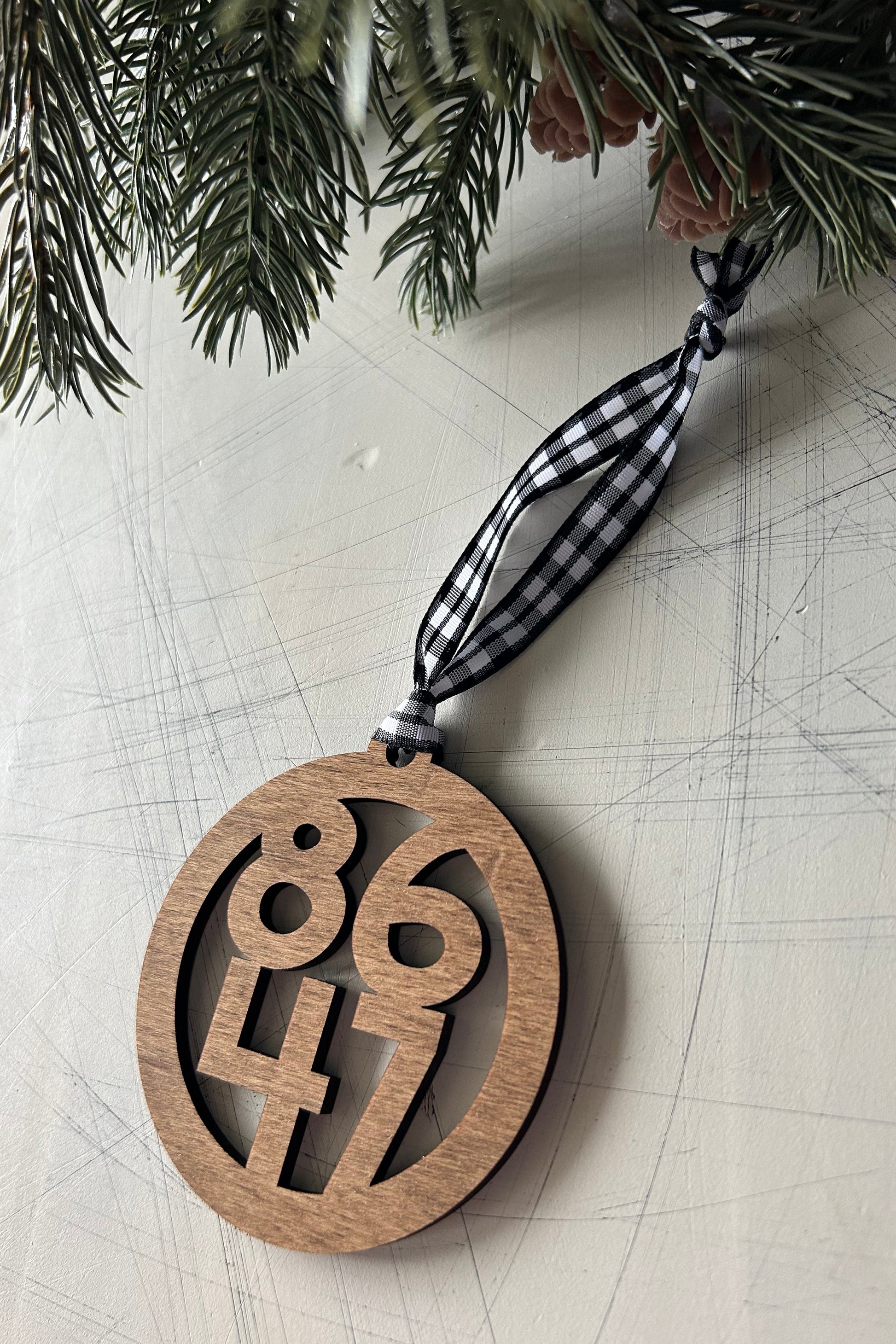 8647 Wood Ornament by Novotny Designs