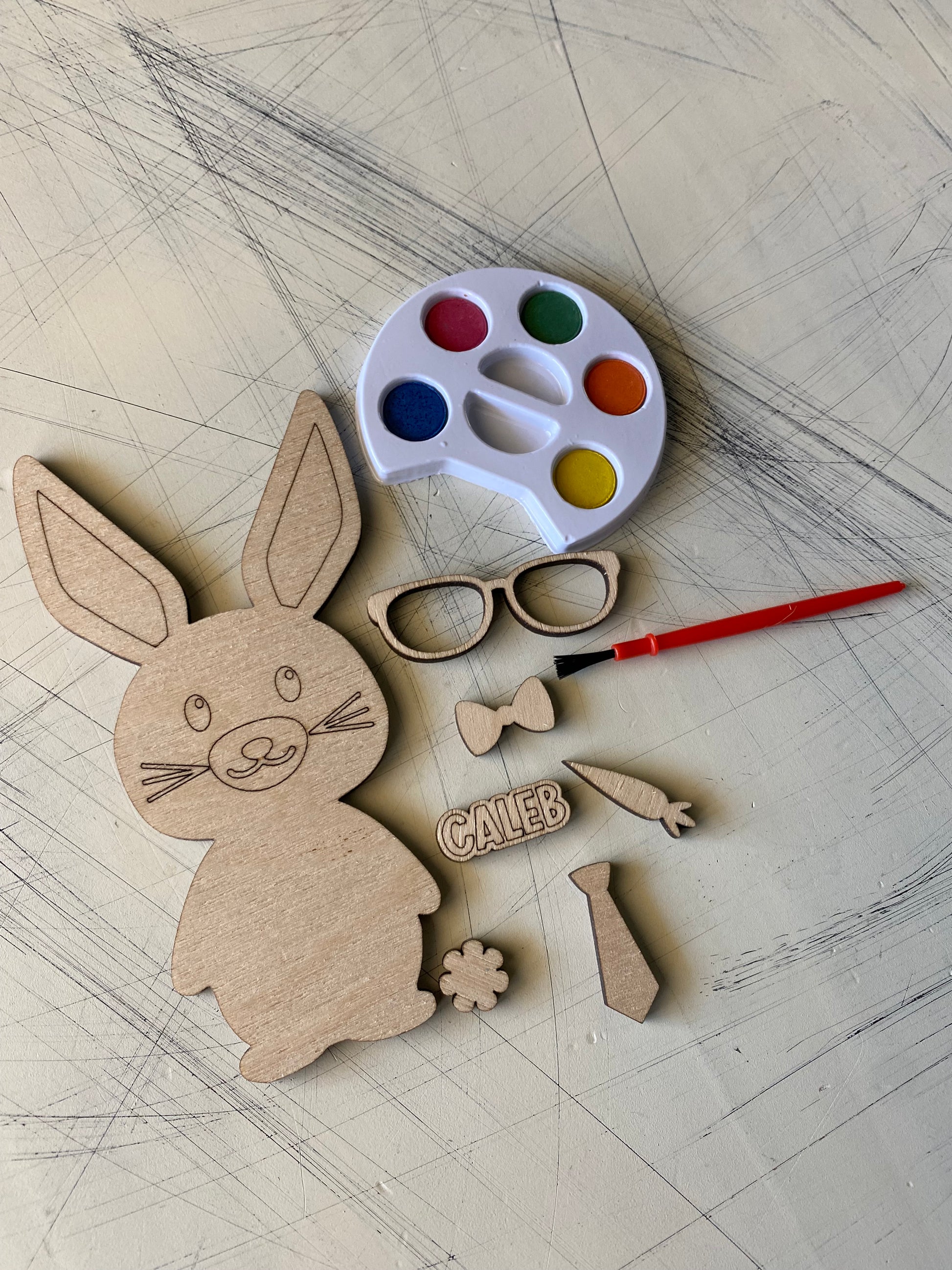 Personalized build your own bunny arts & craft kit - basket filler - Novotny Designs