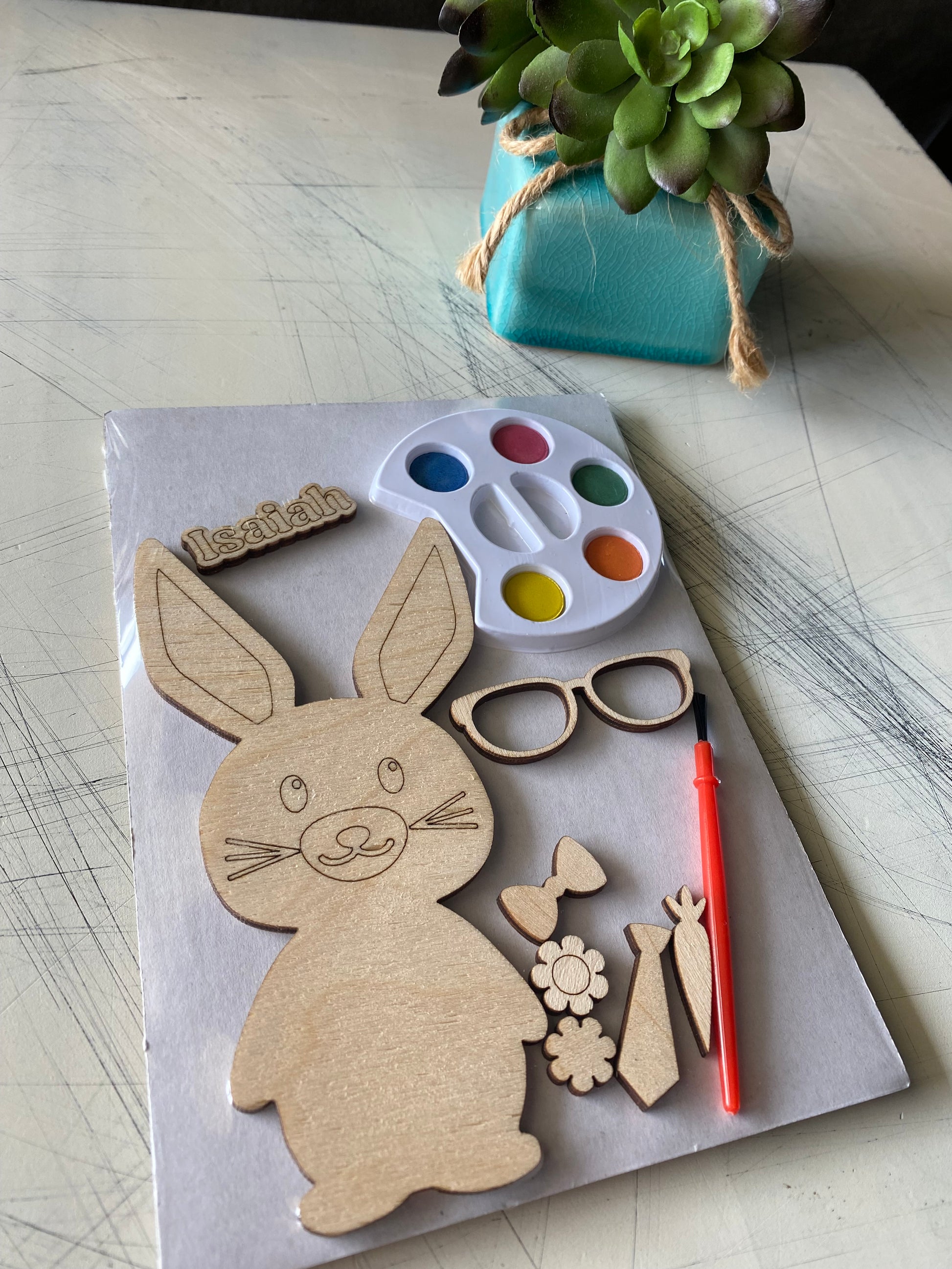 Personalized build your own bunny arts & craft kit - basket filler - Novotny Designs