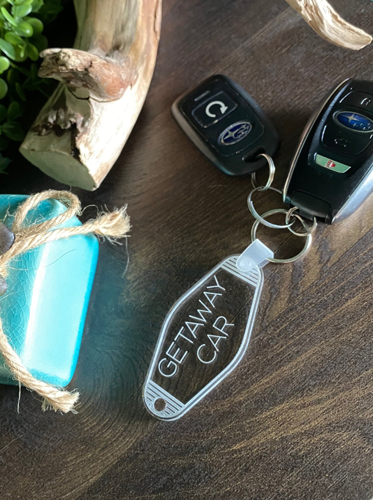 Getaway Car - acrylic motel style keychain - Novotny Designs