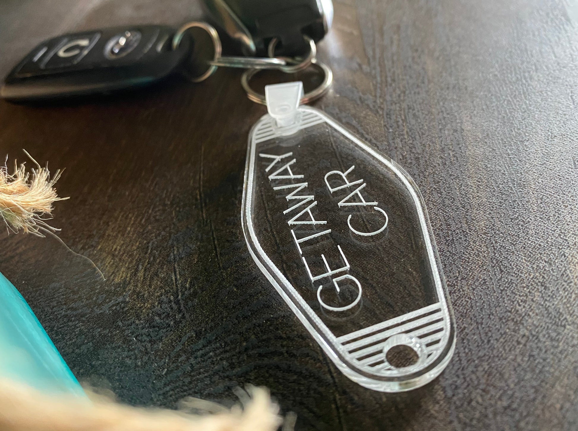 Getaway Car - acrylic motel style keychain - Novotny Designs