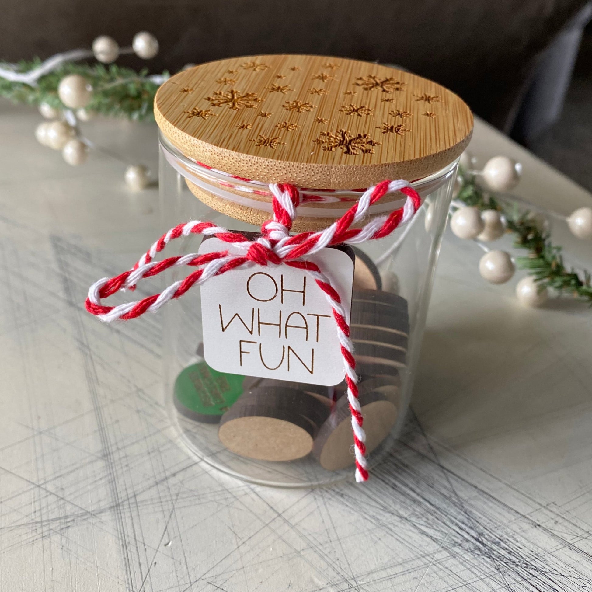 Holiday family fun - Novotny Designs winter activity token jar