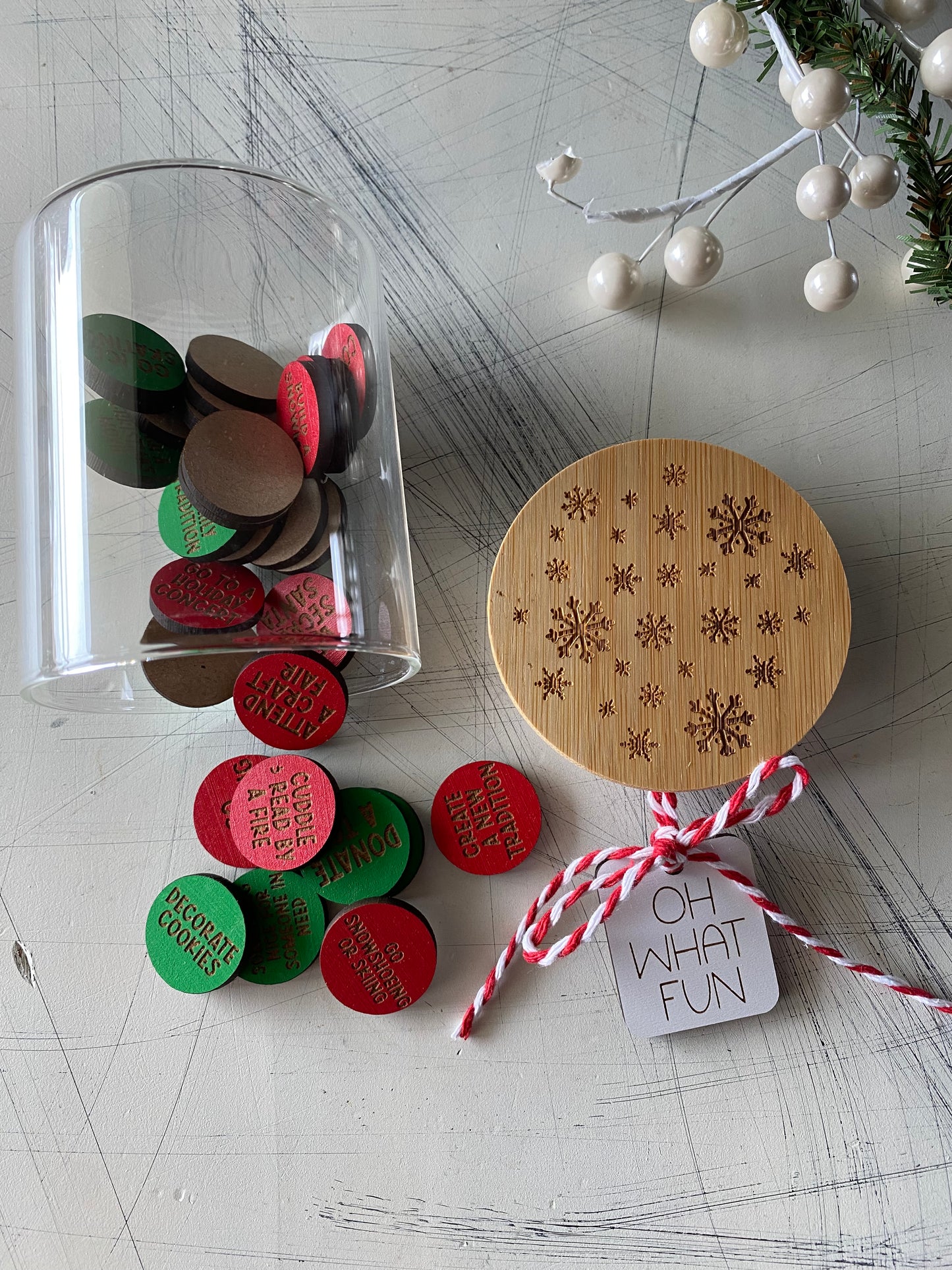 Holiday family fun - Novotny Designs winter activity token jar