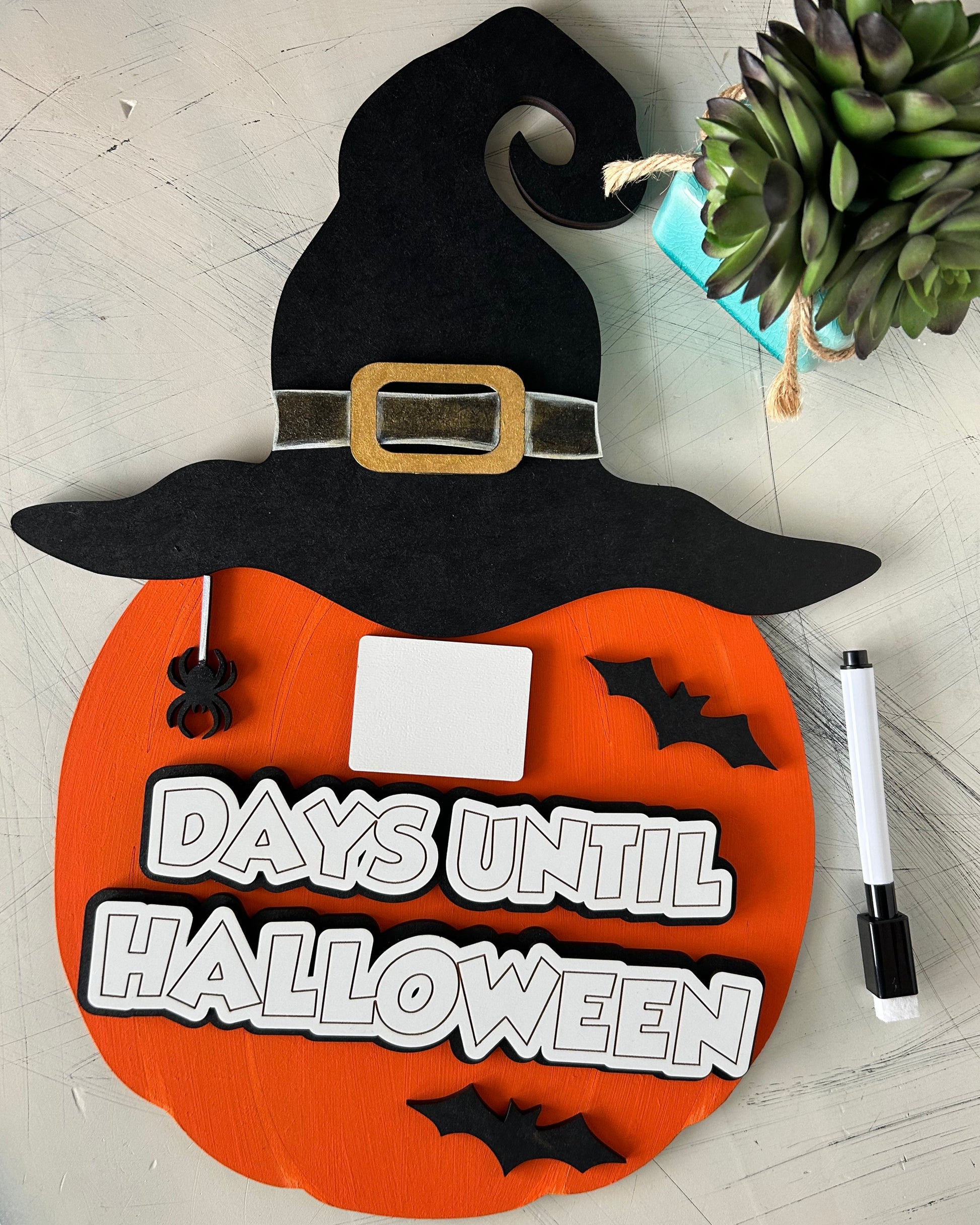 Days Until Halloween Dry Erase Countdown Calendar by Novotny Designs