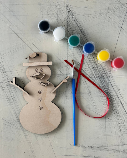 Build your own snowman ornament paint kit by Novotny Designs