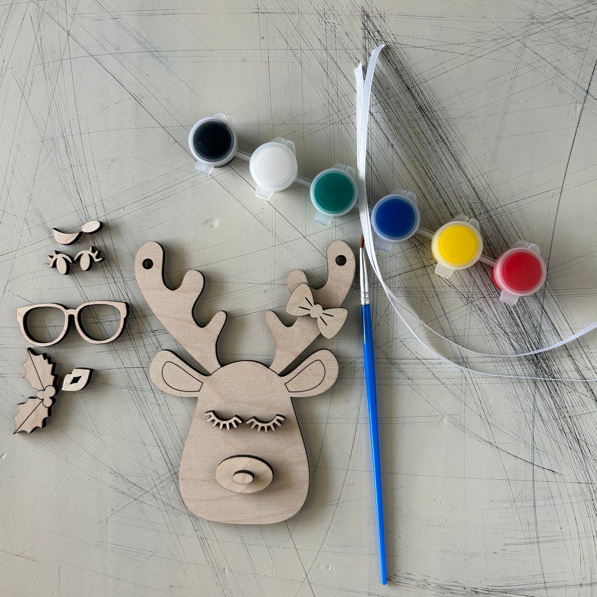 Build your own reindeer ornament paint kit by Novotny Designs