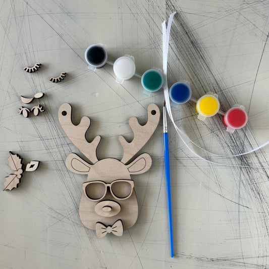 Build your own reindeer ornament paint kit by Novotny Designs